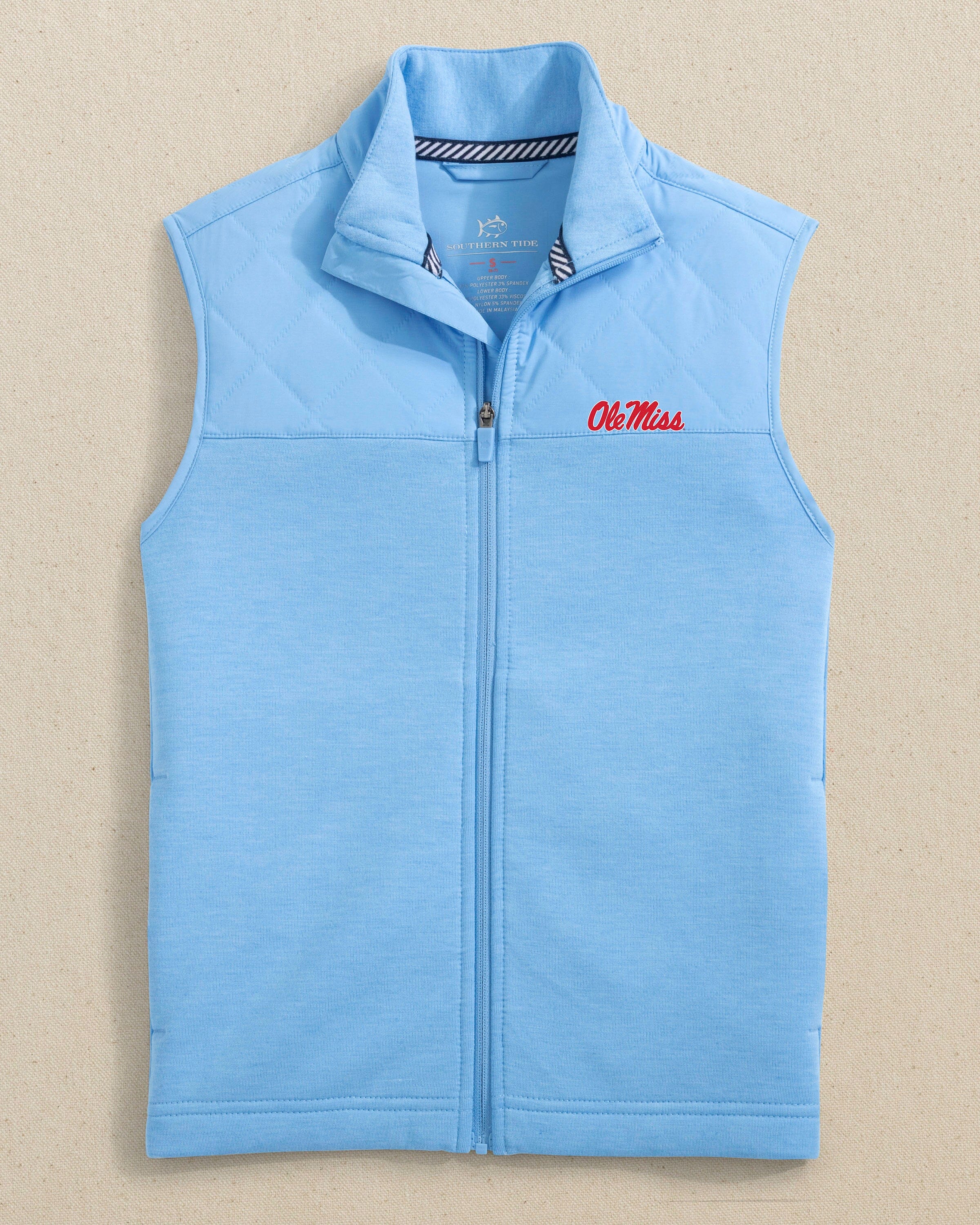 Ole Miss Rebels Boys Waterfront Quilted Vest - Image 2