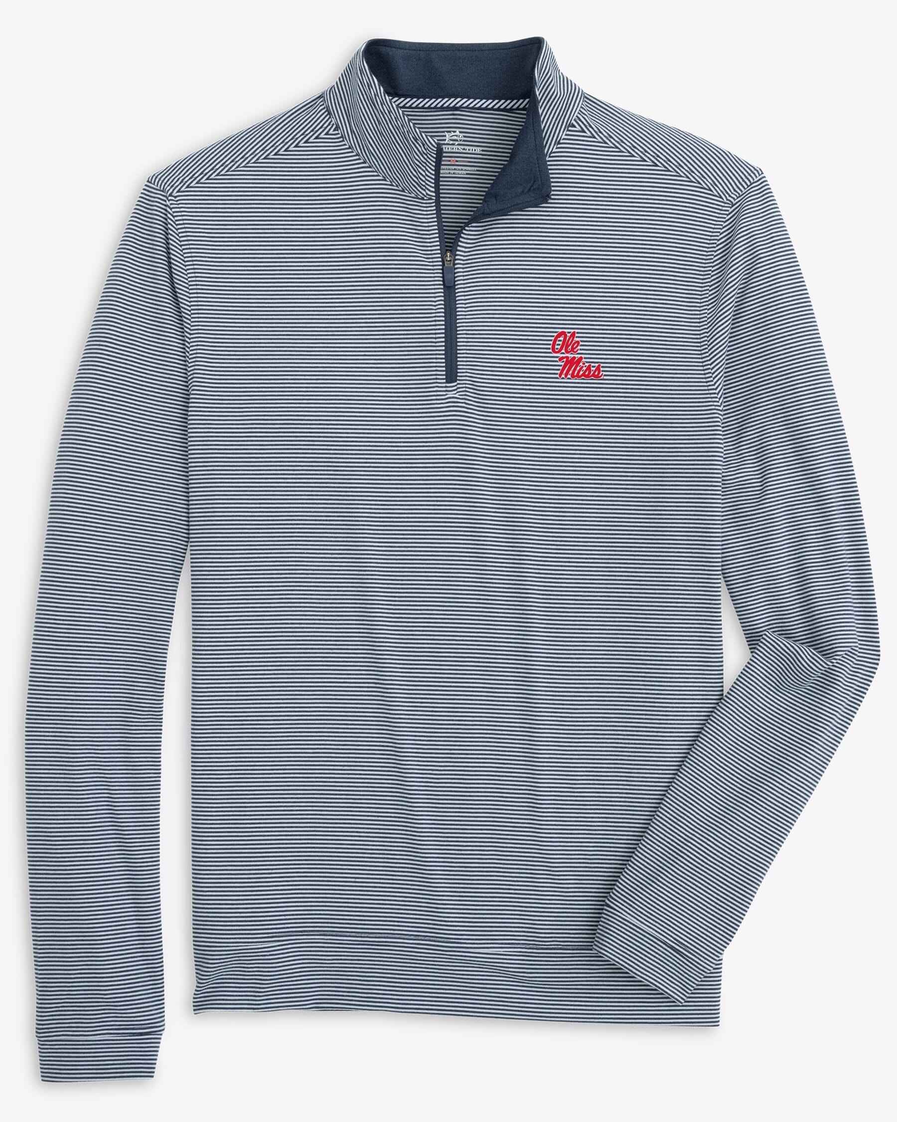 Ole Miss Rebels Cruiser Micro-Stripe Heather Quarter Zip - Image 6