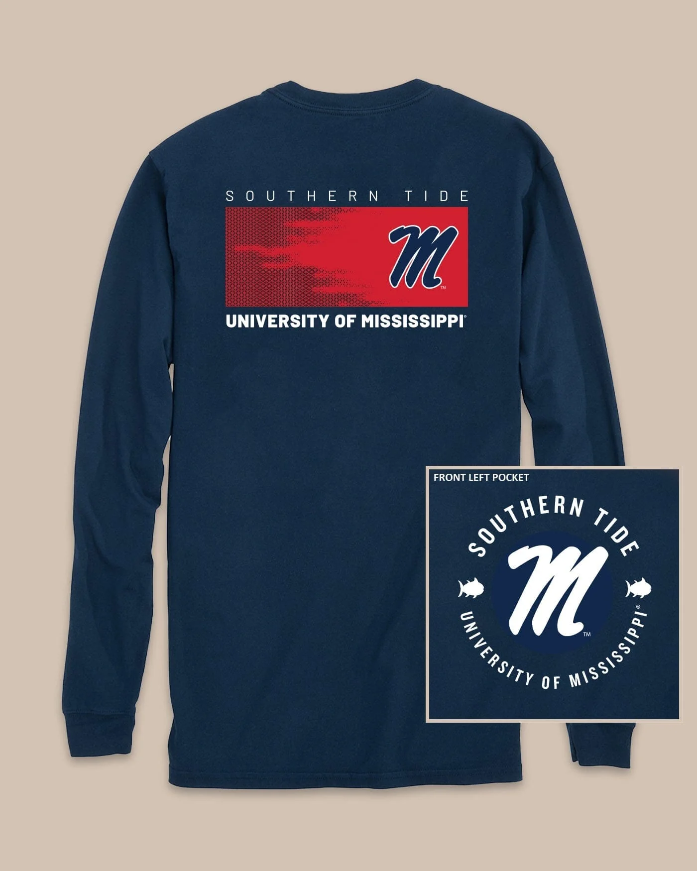 Ole Miss Rebels Gameday Hexagon Gradient T-Shirt - Image 2