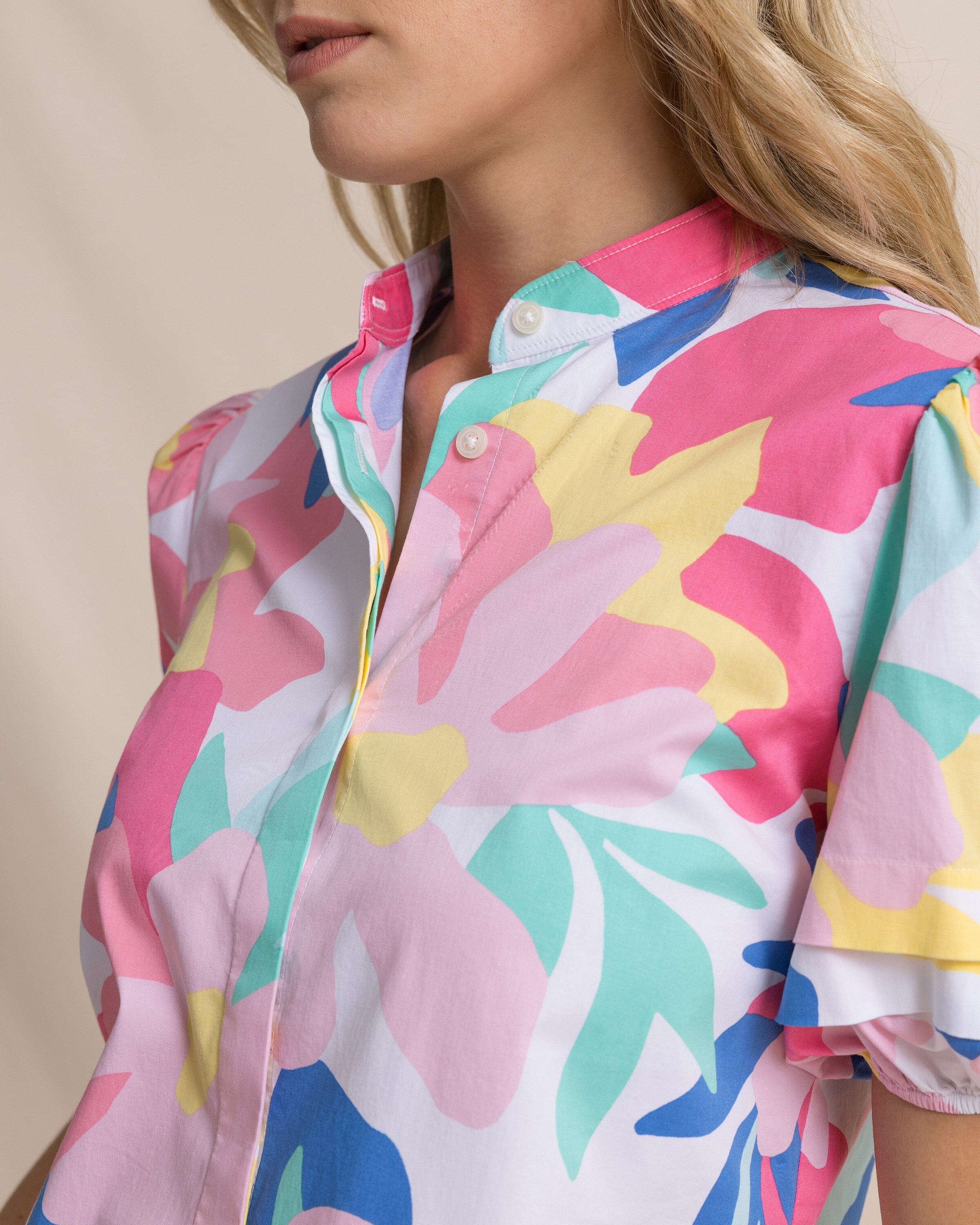 Payge Floral Print Poplin Top - Image 3