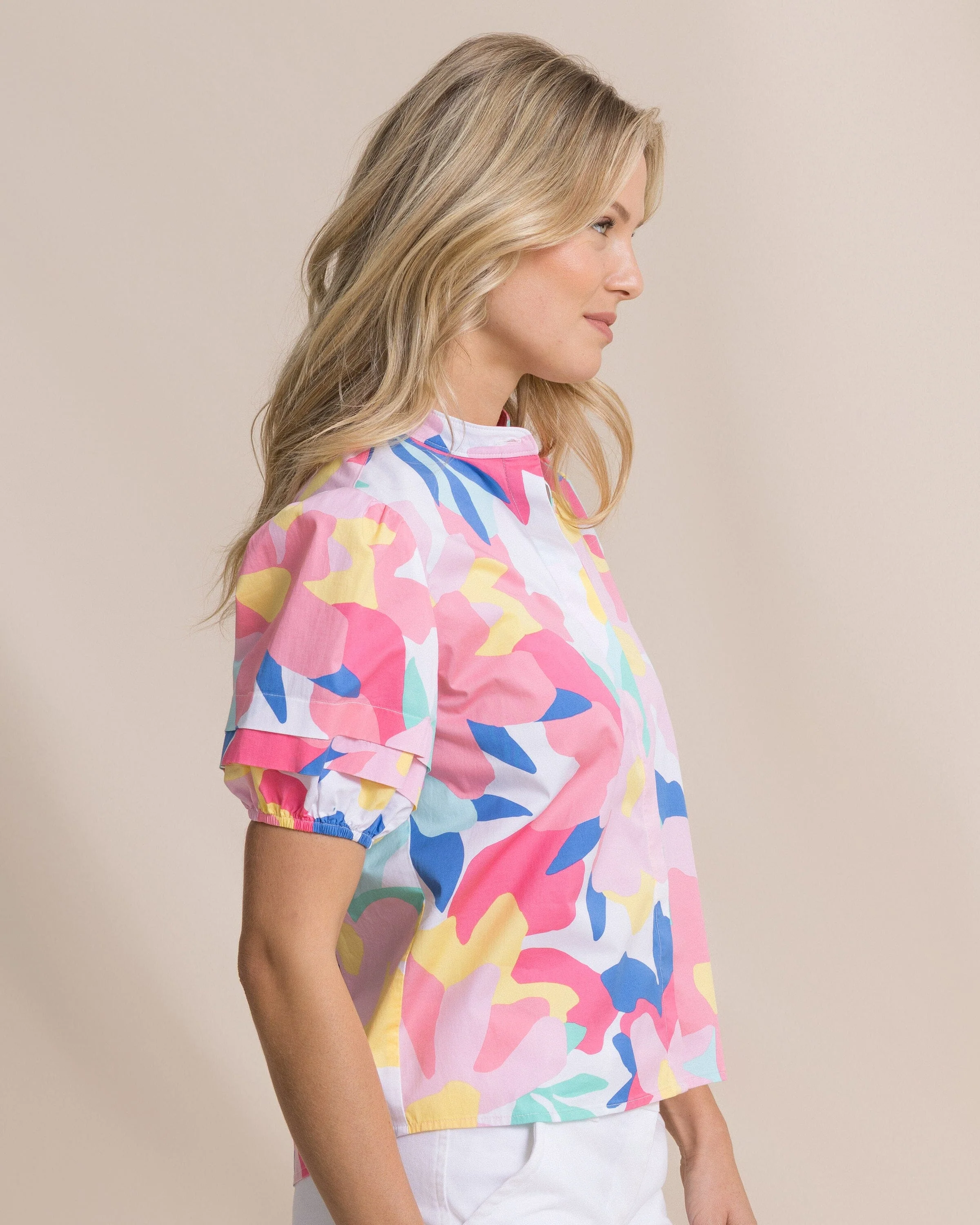 Payge Floral Print Poplin Top - Image 4