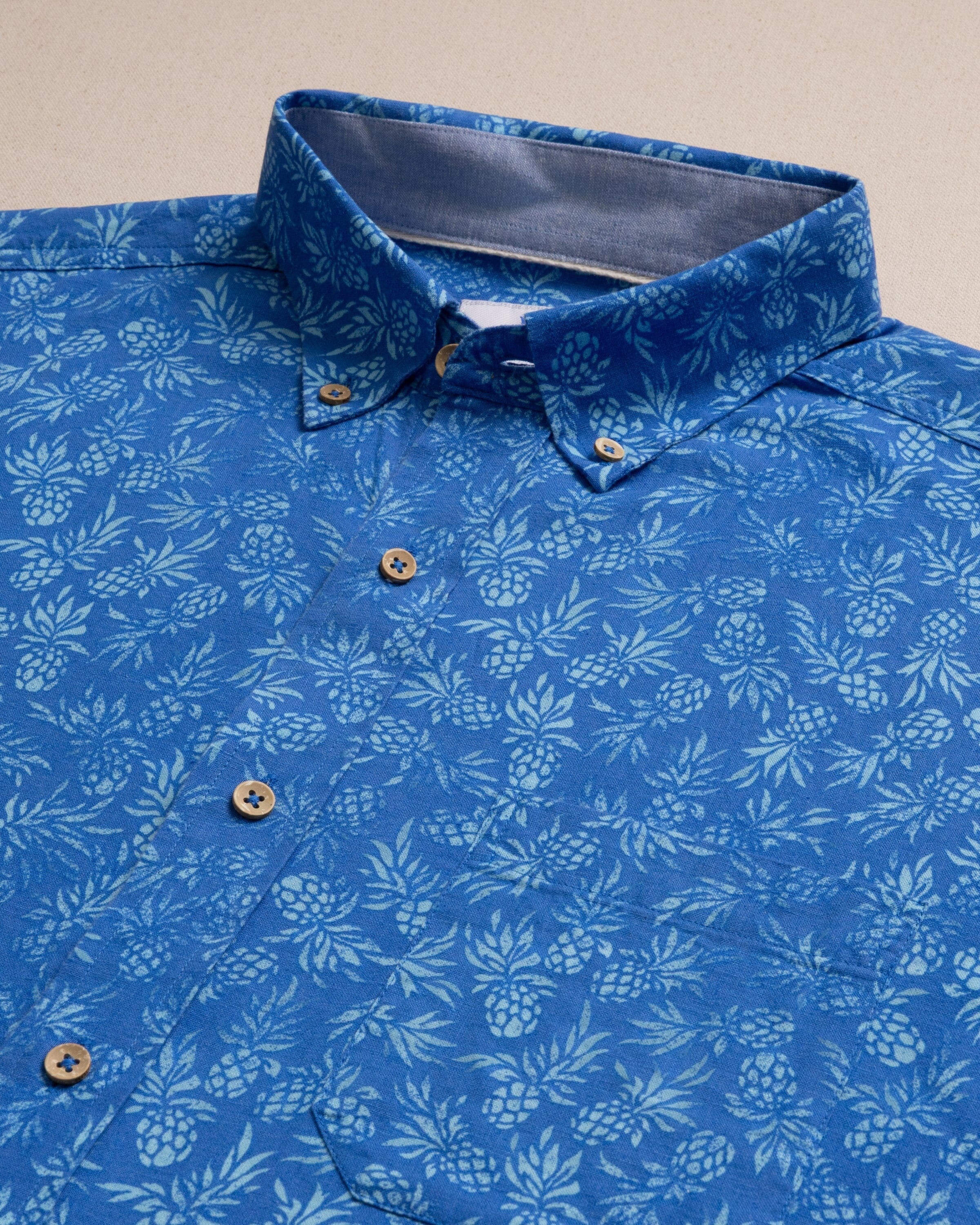 Pineapple Parade Linen Rayon Short Sleeve Sport Shirt - Image 2