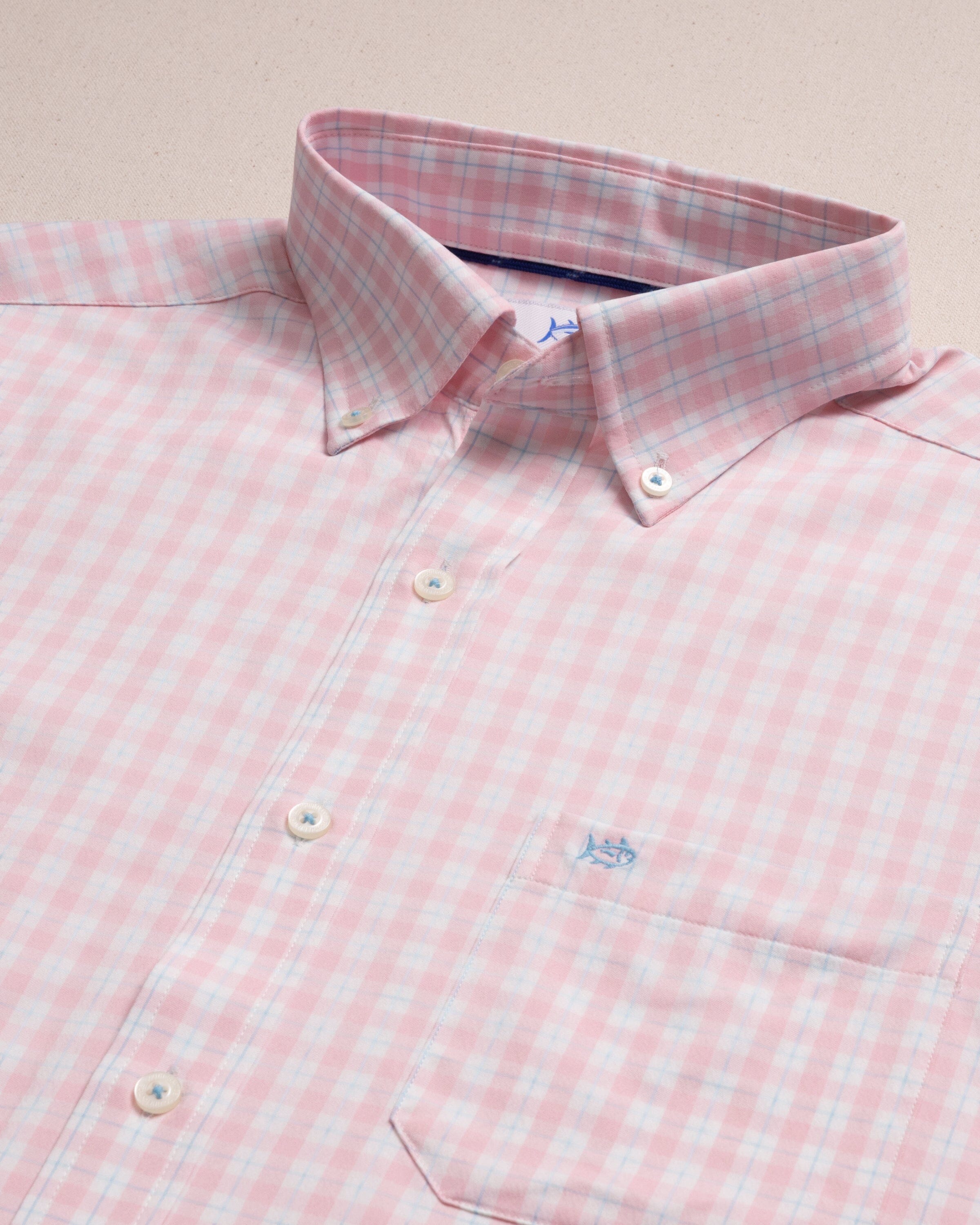 Precheck Plaid Coastal Breeze® Sport Shirt - Image 5