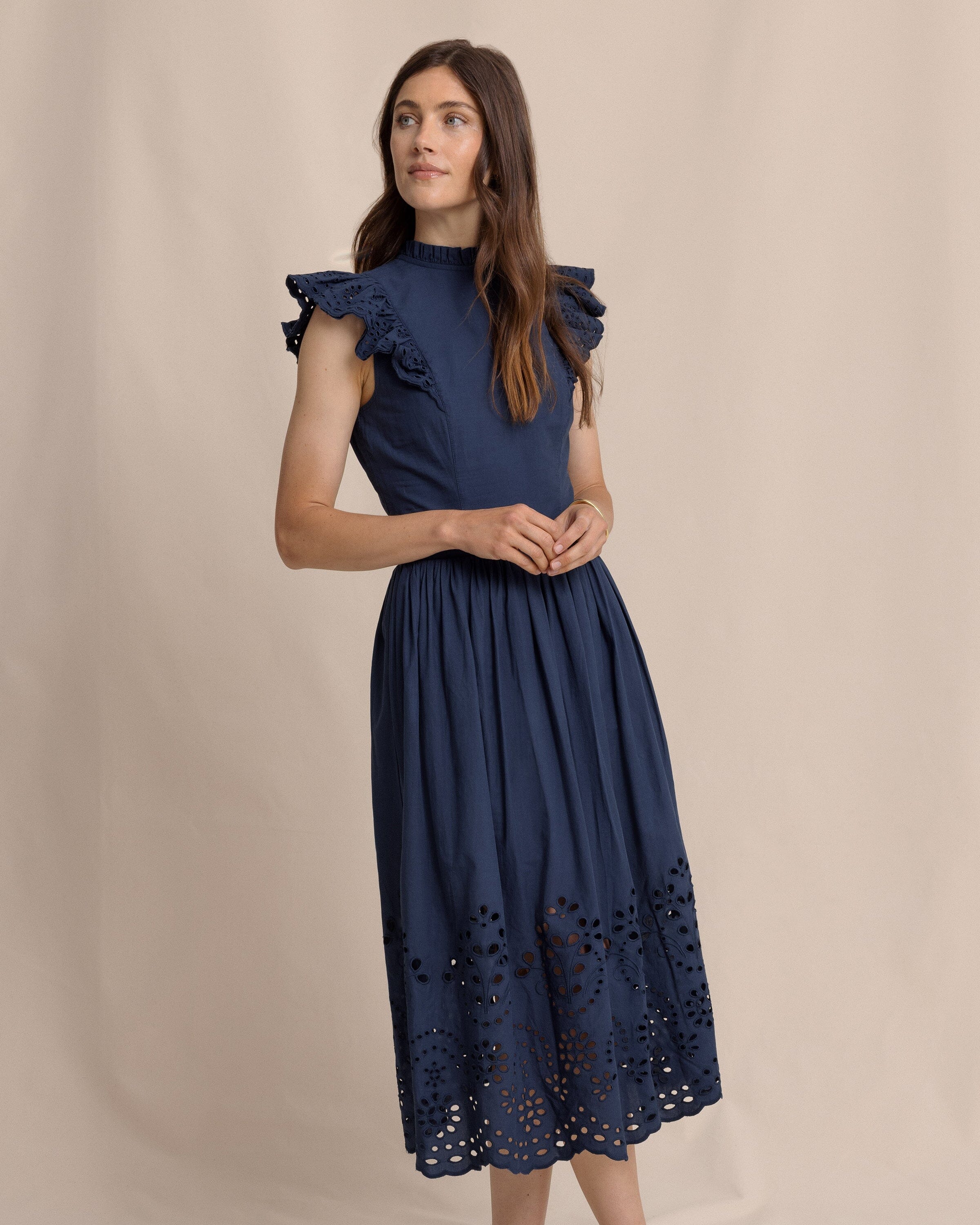 Rebekah Eyelet Midi Dress - Image 4