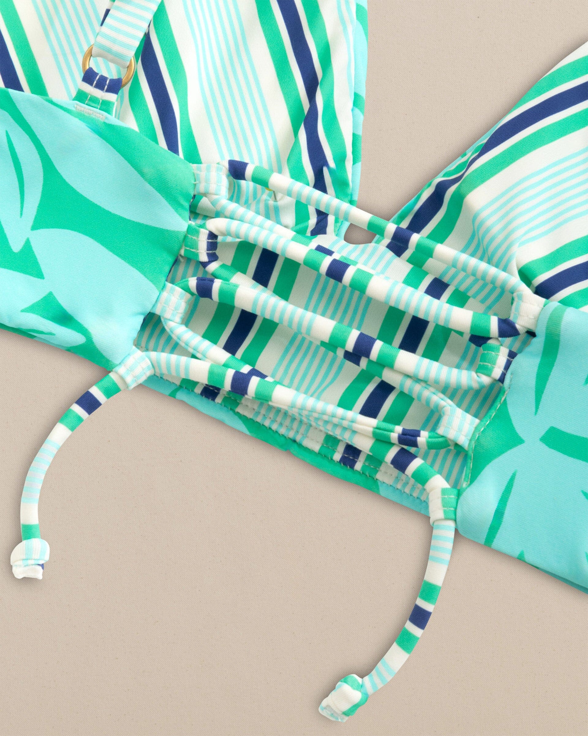 Reversible Tropical Stripe Banded Bikini Top - Image 11