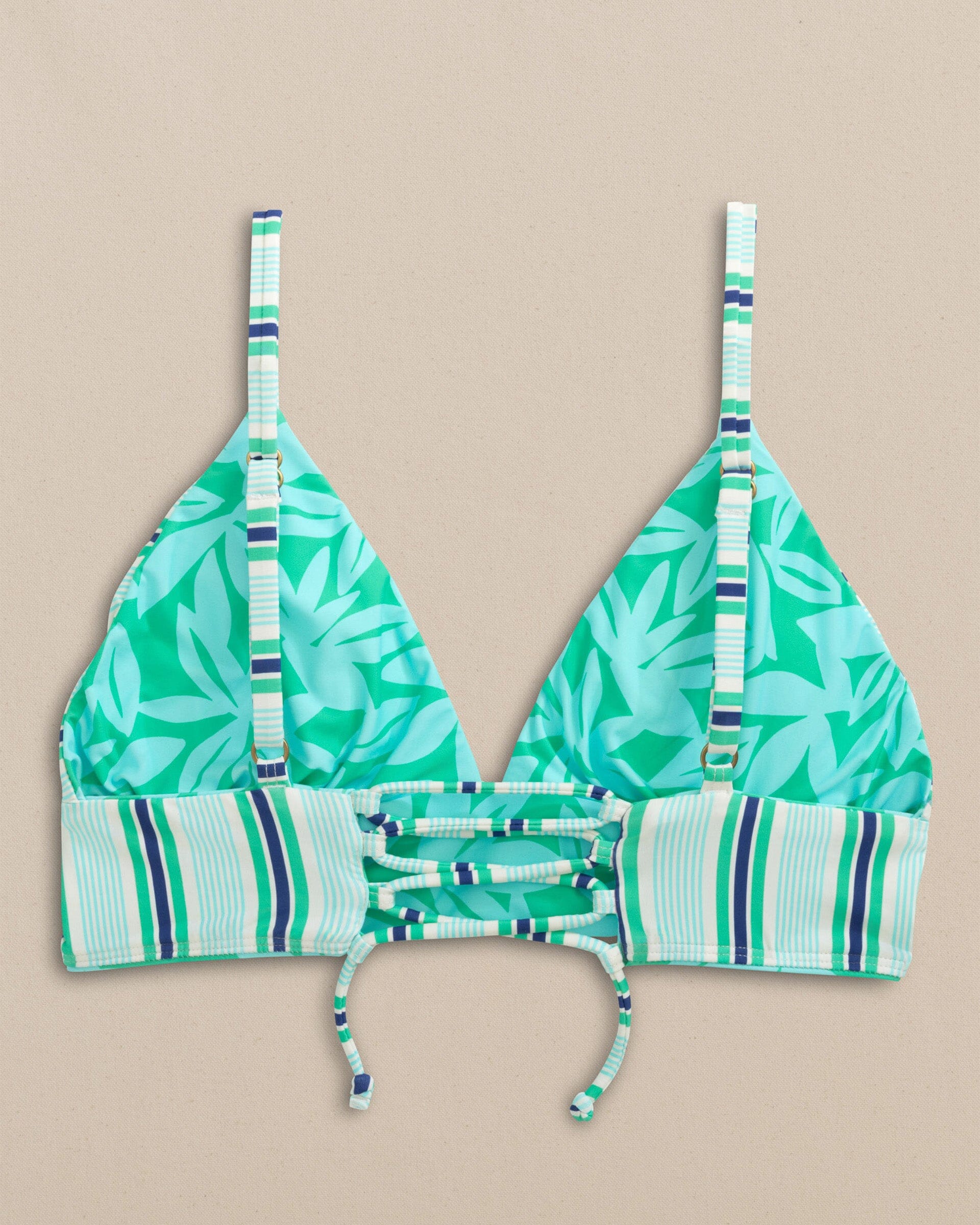 Reversible Tropical Stripe Banded Bikini Top - Image 9