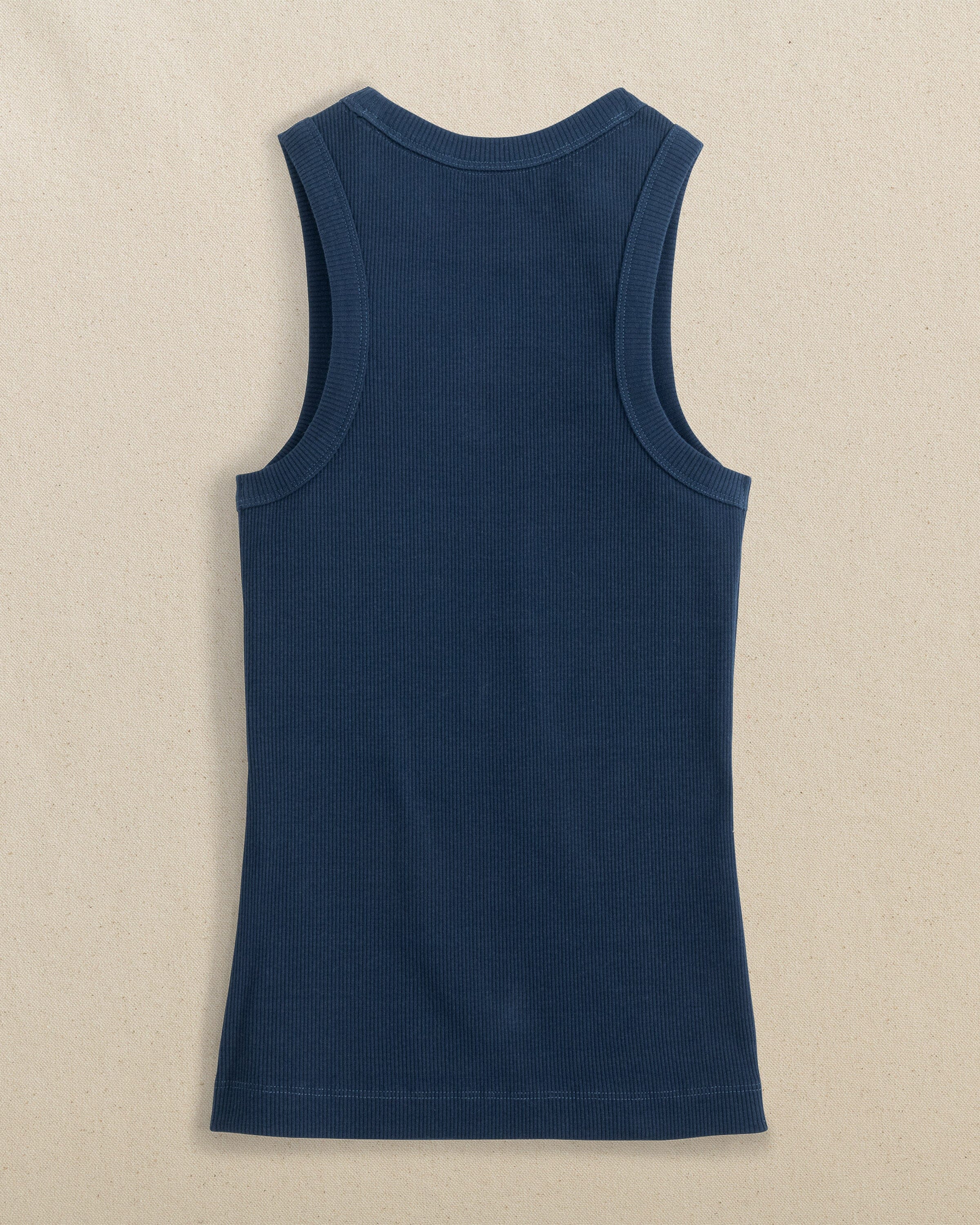 Ryan Solid Rib Tank - Dress Blue - Image 3