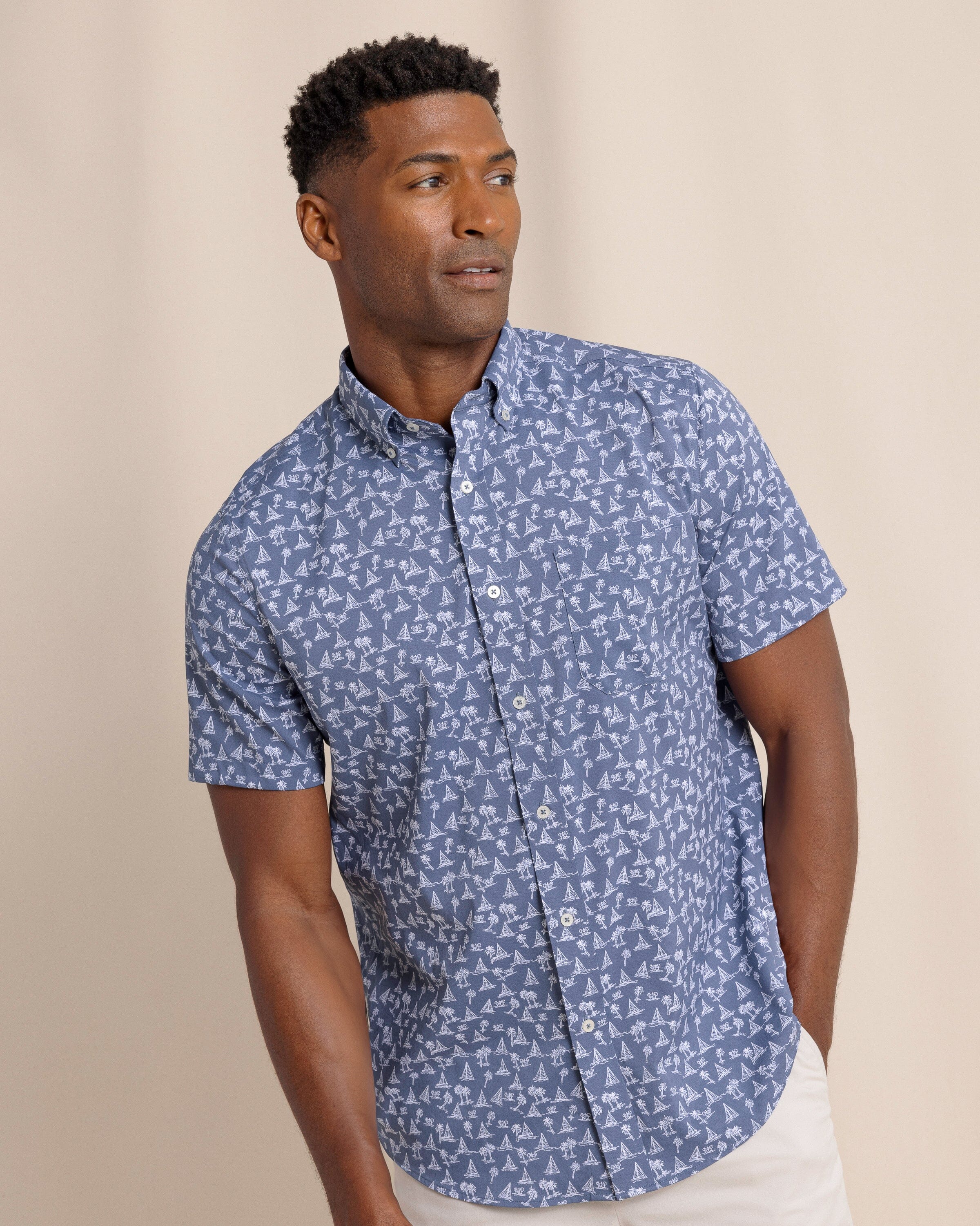 Sail Away brrr°® Intercoastal Short Sleeve Sport Shirt - Image 3