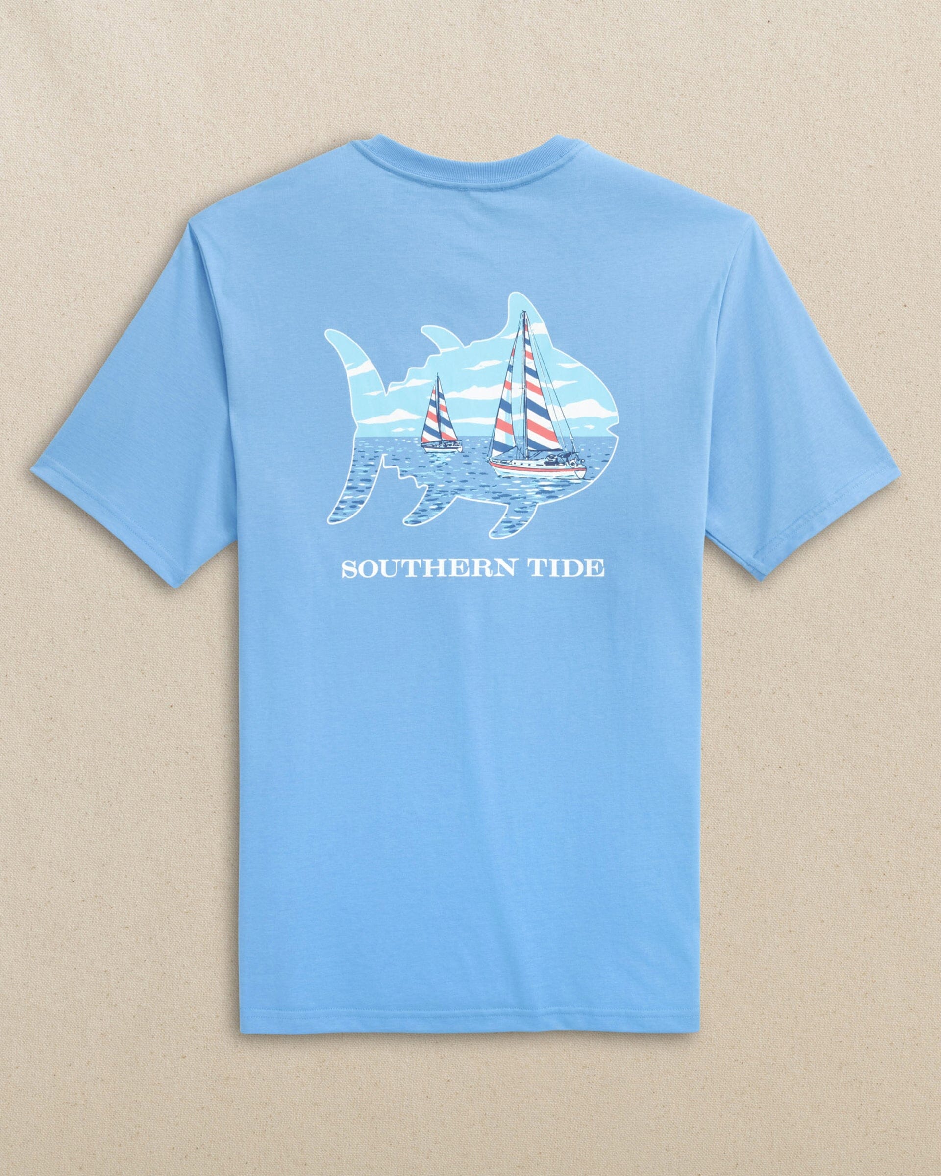 Sail Boat Skipjack Fill Short Sleeve T-Shirt