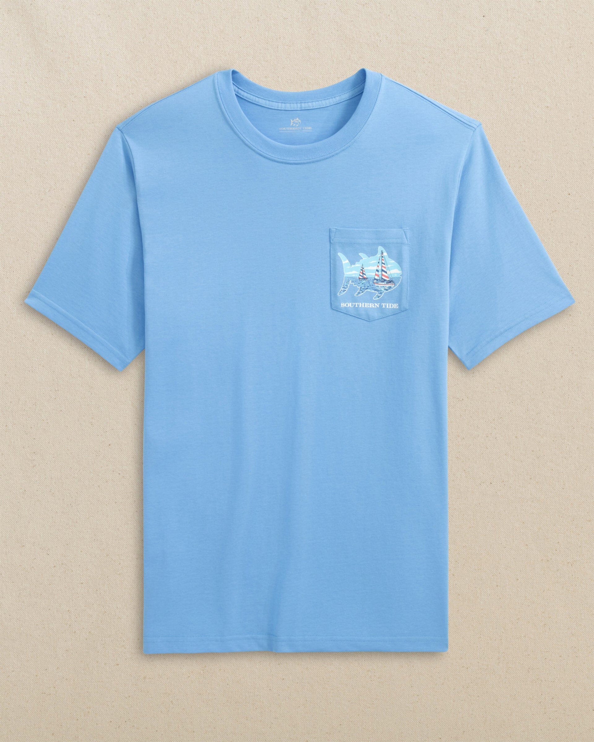 Sail Boat Skipjack Fill Short Sleeve T-Shirt - Image 3