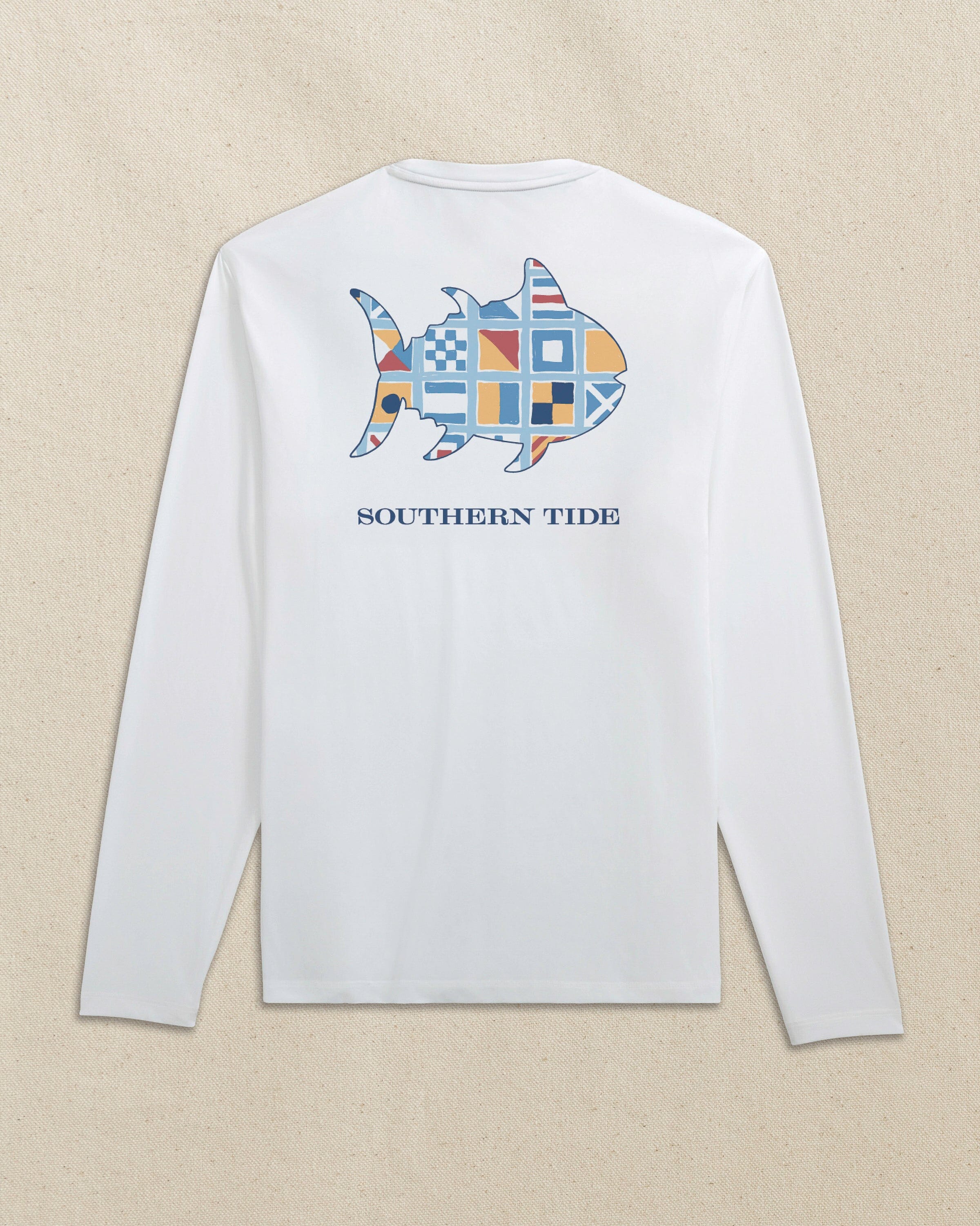 Skipjack Fill Nautical Flag Long Sleeve Performance T-Shirt