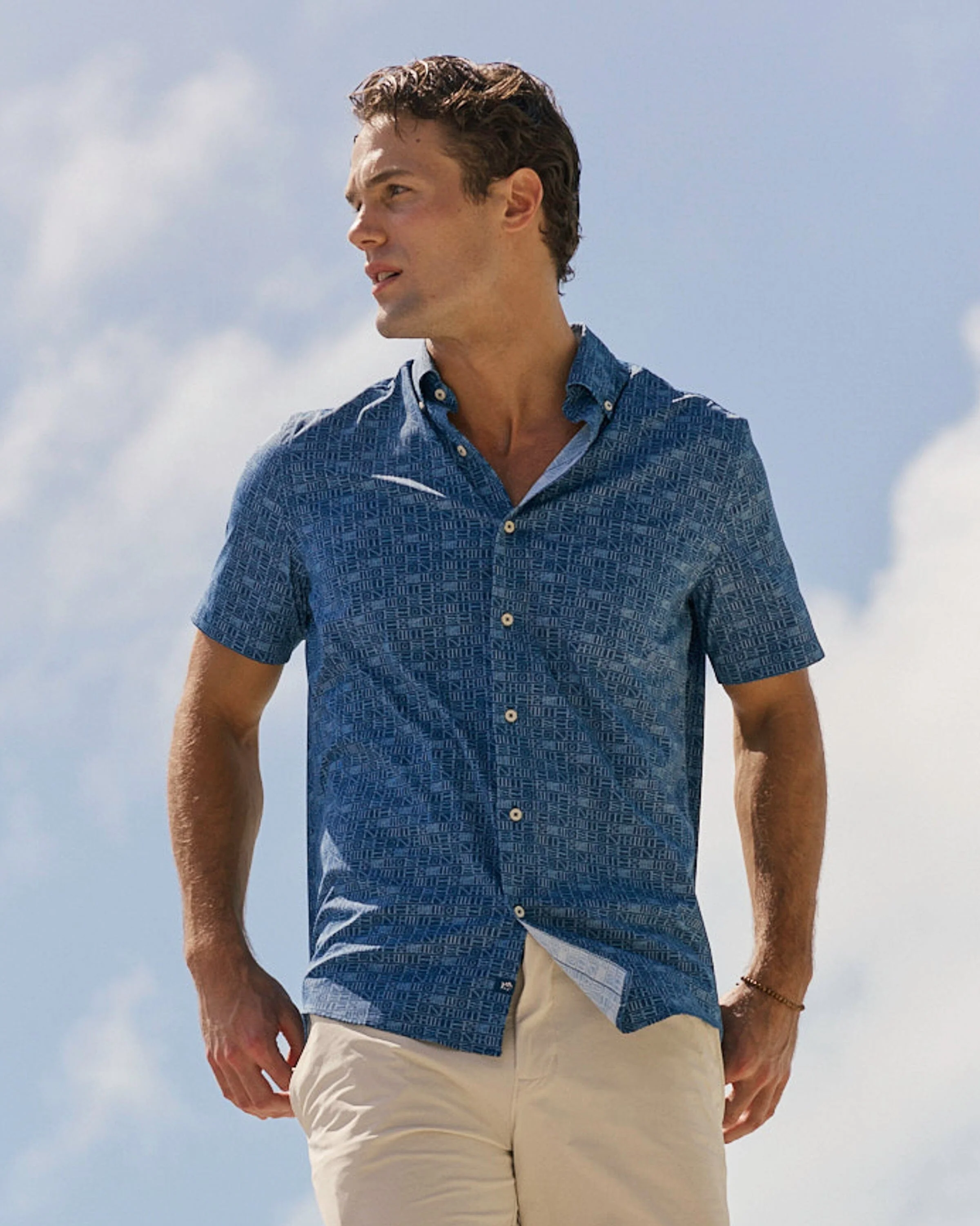 ST Nautical Flags Coastal Breeze® Short Sleeve Sport Shirt