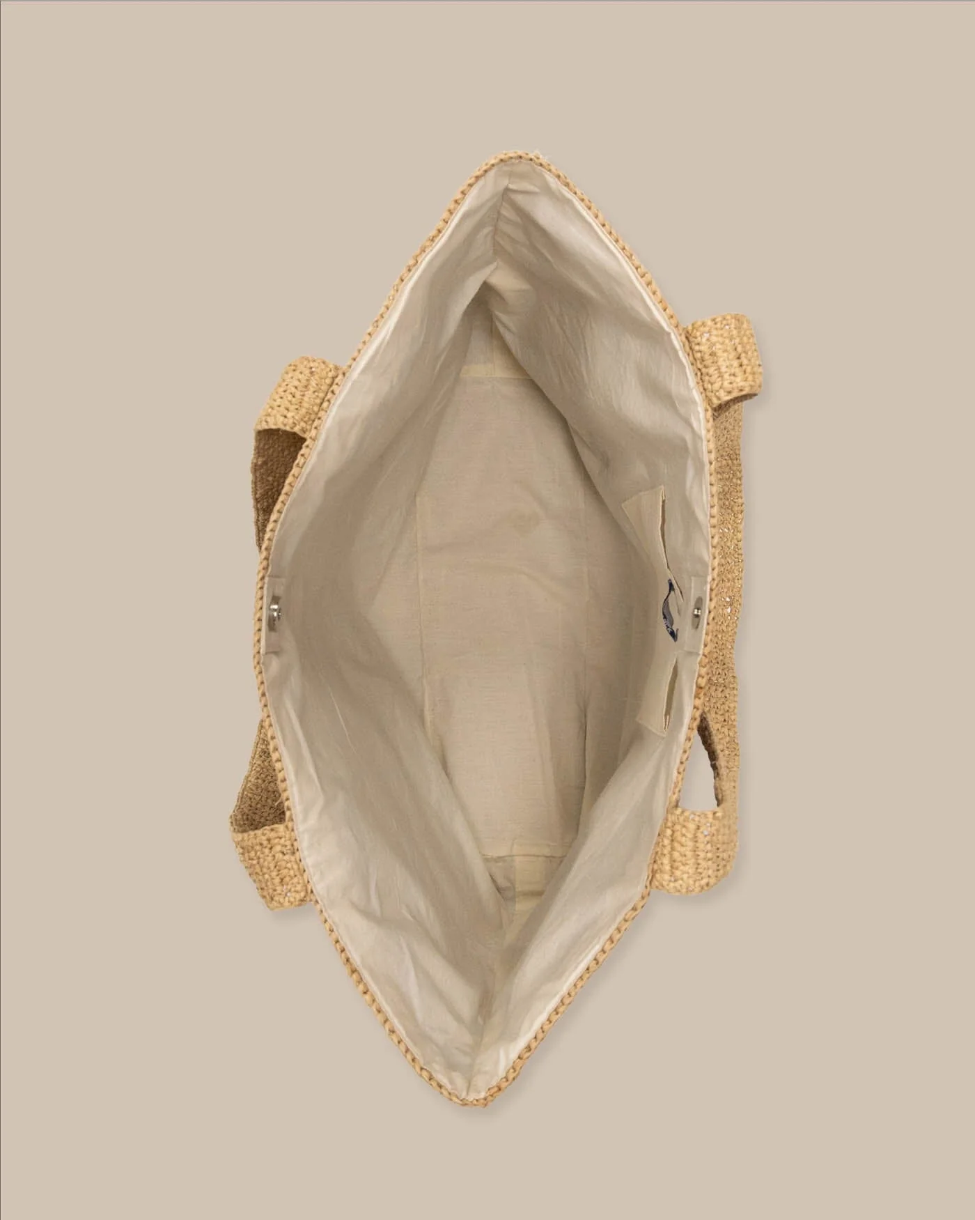 Striped Straw Hat Carrier Beach Tote - Image 3