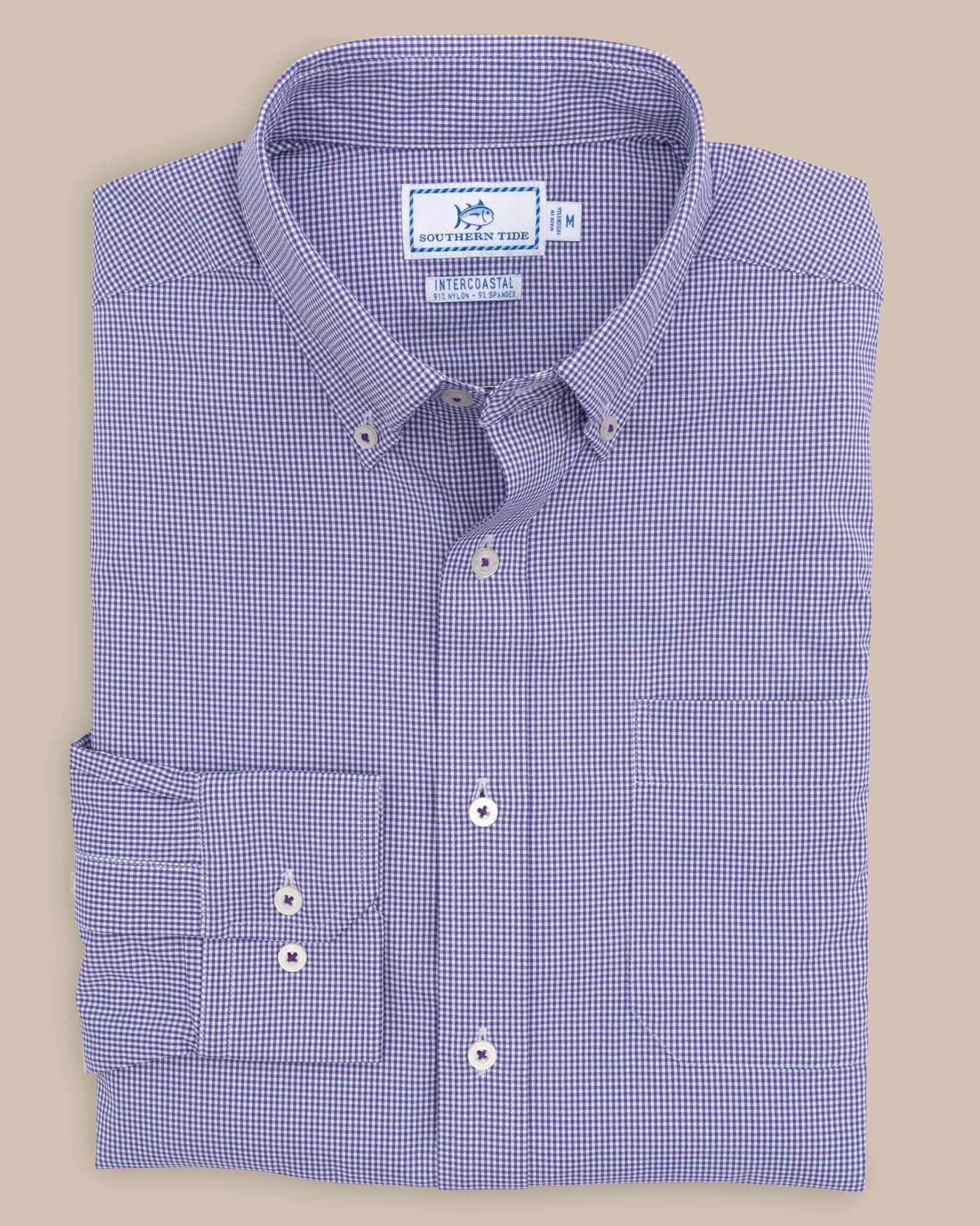 Team Colors Gingham Intercoastal Sport Shirt - Image 34