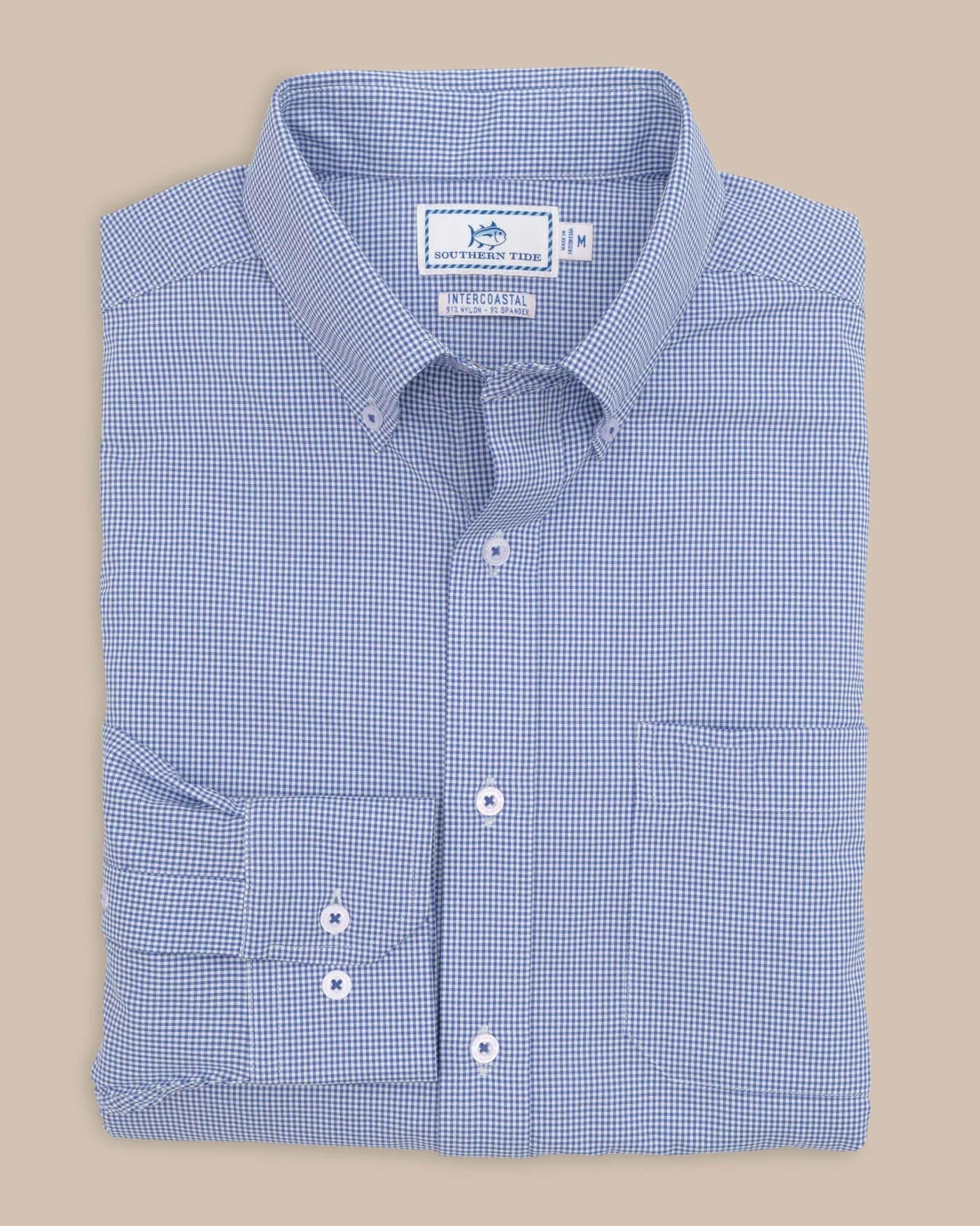 Team Colors Gingham Intercoastal Sport Shirt - Image 44