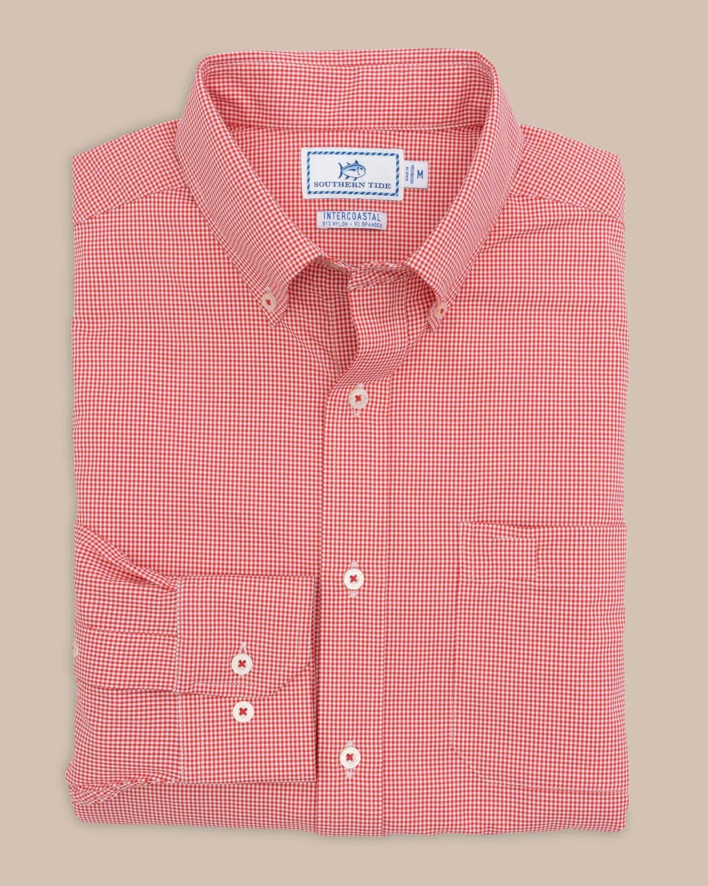 Team Colors Gingham Intercoastal Sport Shirt - Image 49
