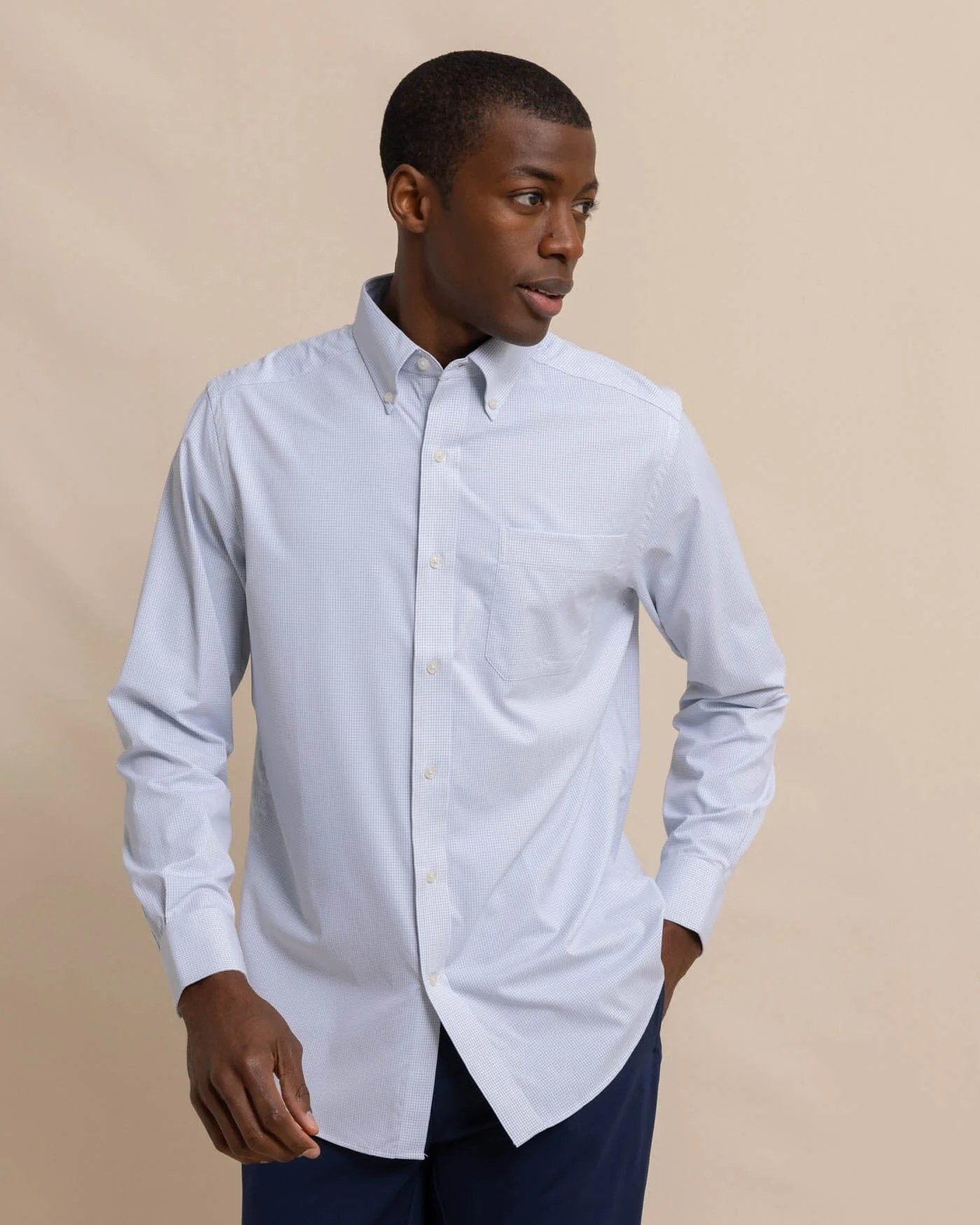 Team Colors Gingham Intercoastal Sport Shirt - Image 9