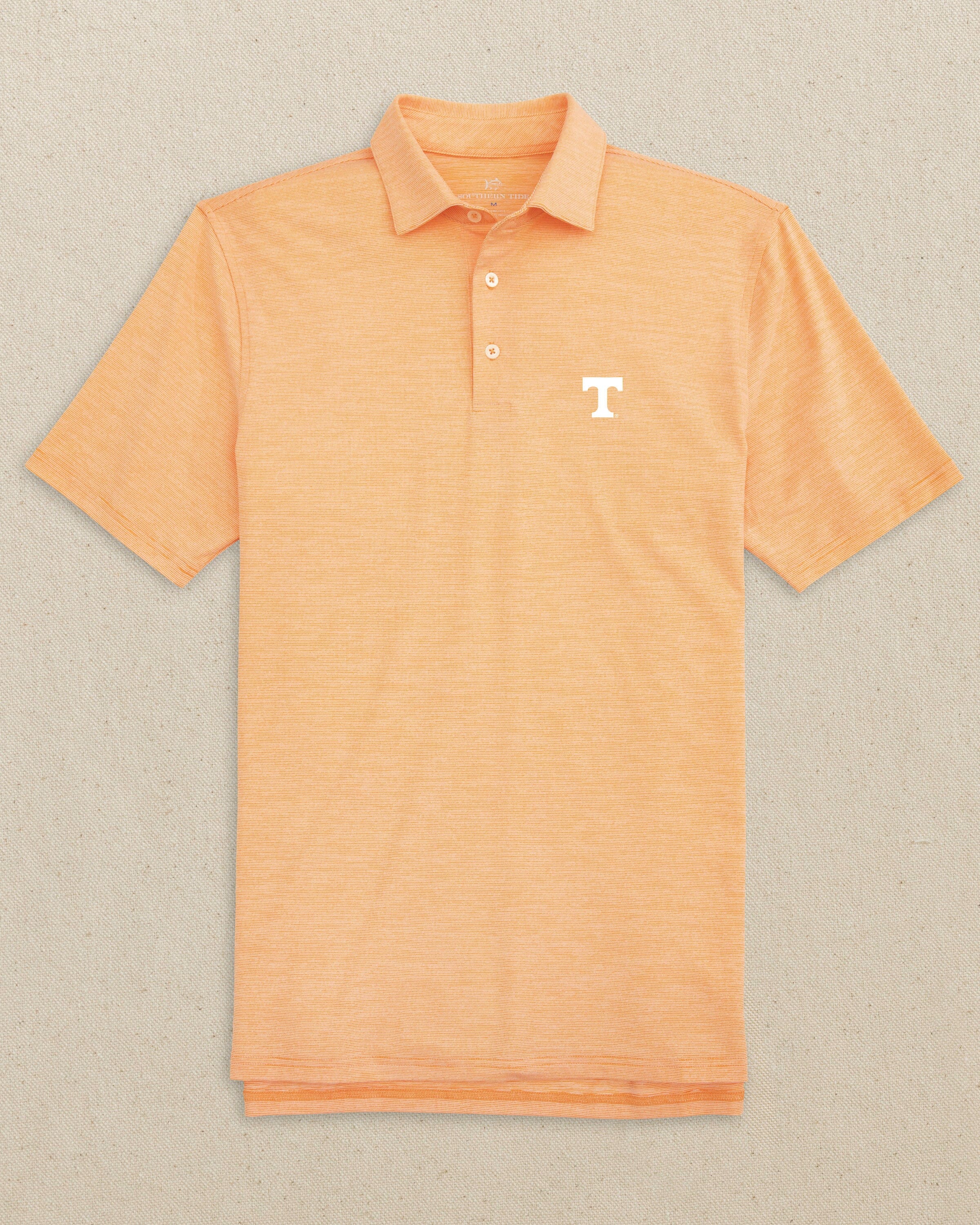 Tennessee Vols White "T" Driver Spacedye Polo Shirt
