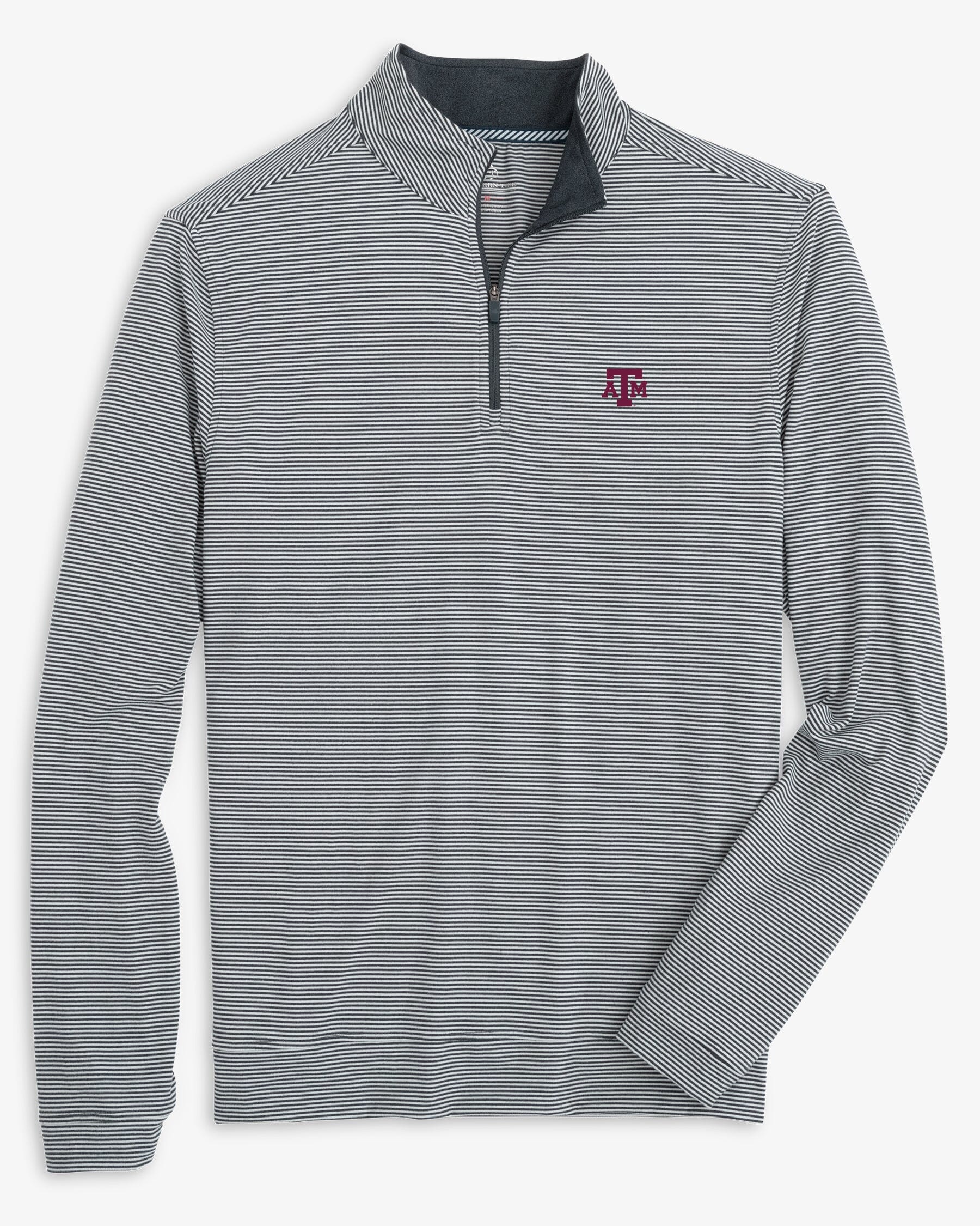 Texas A&M Aggies Cruiser Micro-Stripe Heather Quarter Zip - Image 4