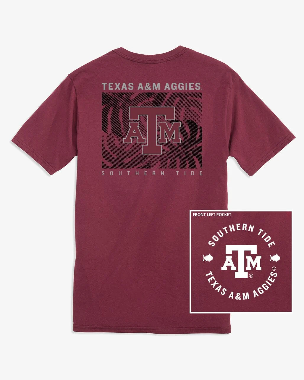 Texas A&M Aggies Halftone Monstera T-Shirt - Image 2