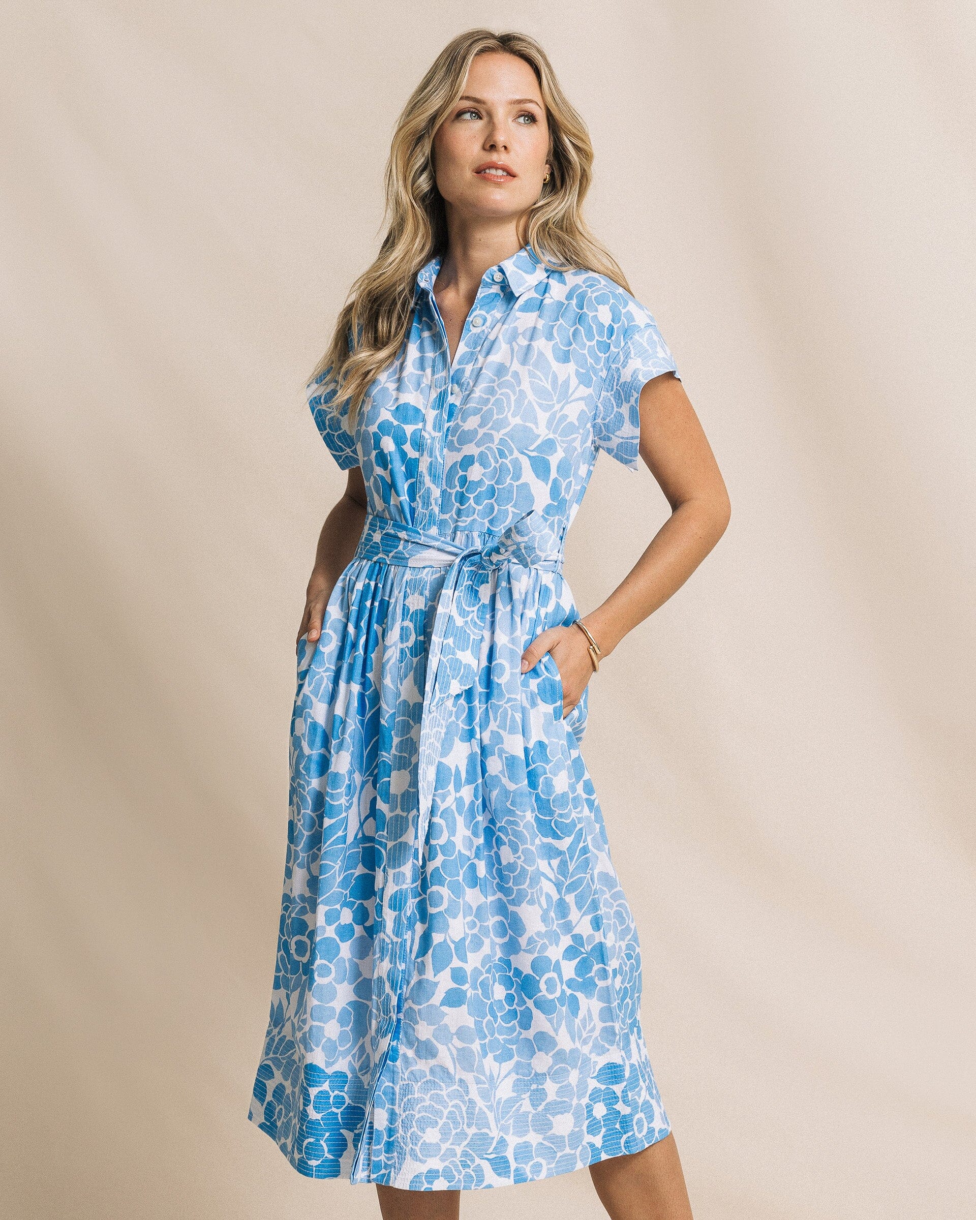 Tinley Printed Belted Midi Shirtdress - Image 3