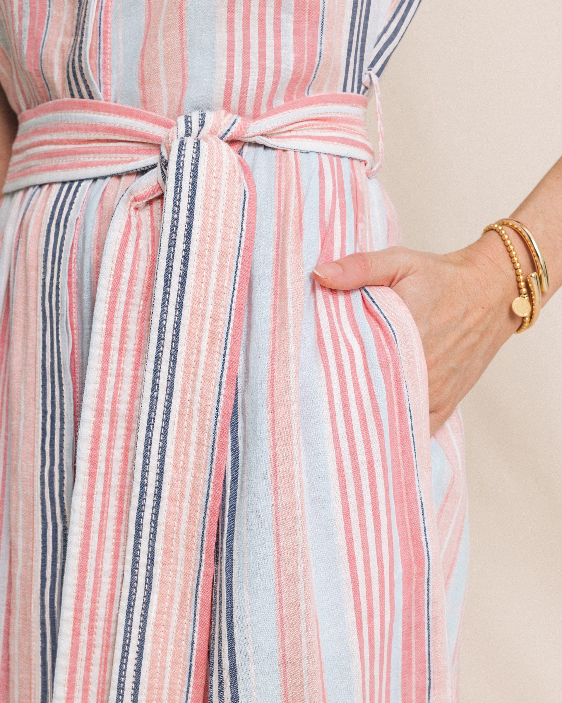 Tinley Striped Belted Midi Shirtdress - Image 4