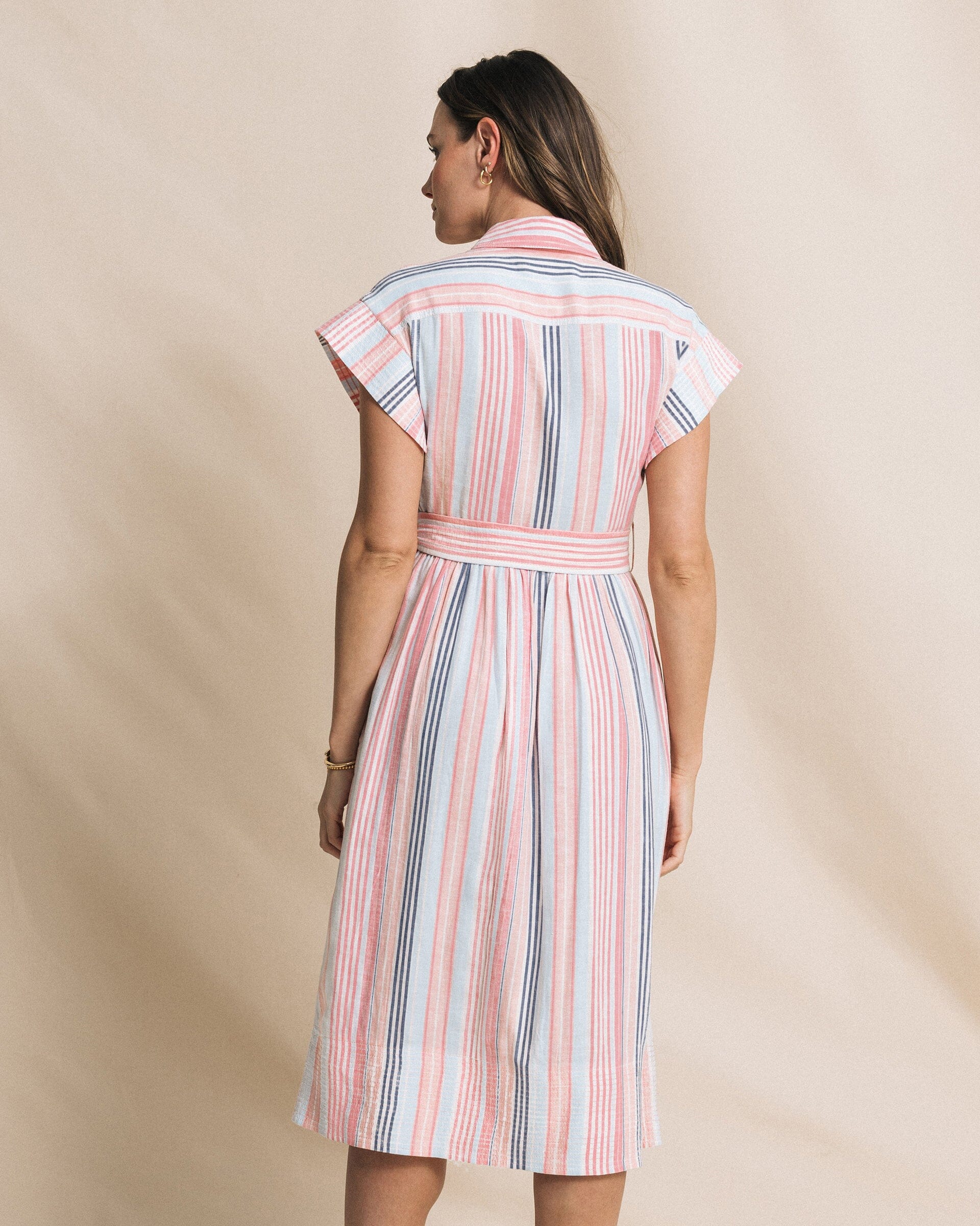 Tinley Striped Belted Midi Shirtdress - Image 6
