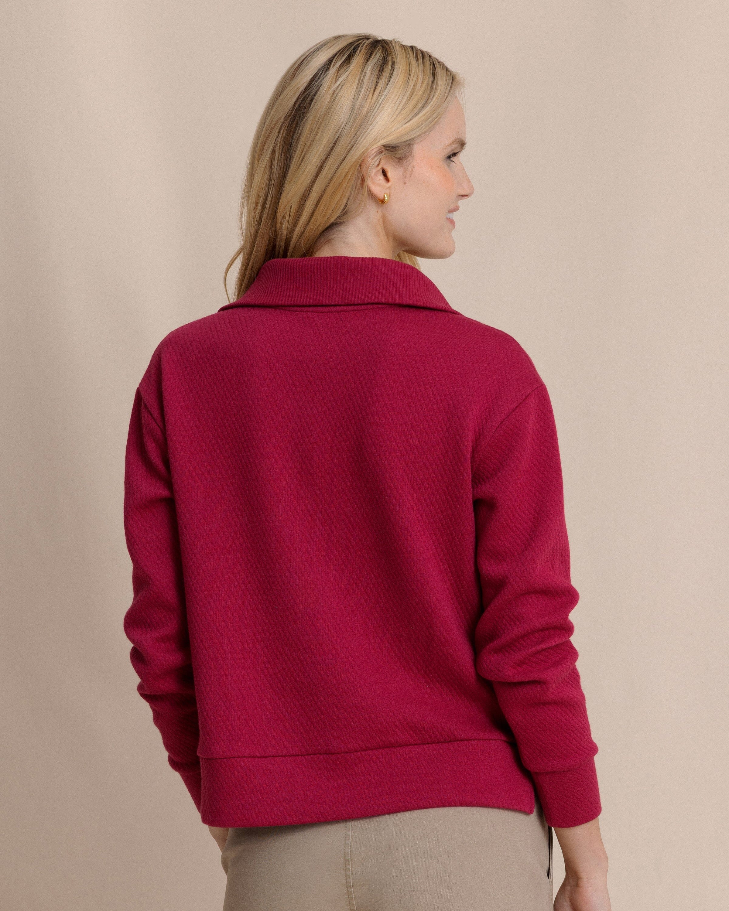 Tonya Button Mock Pullover - Carolina Plum - Image 2
