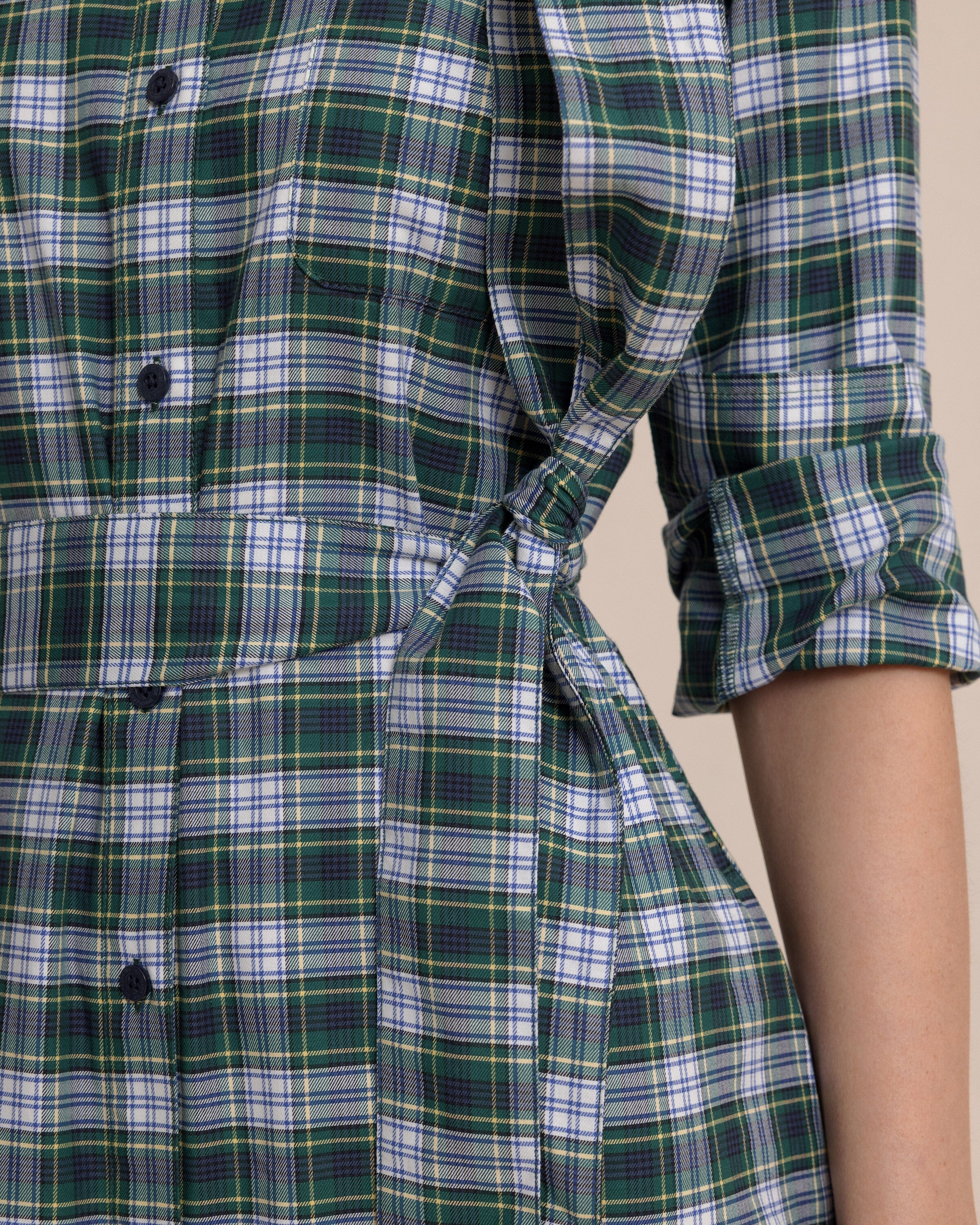 Trista Gordan Tartan Shirt Dress - Image 5