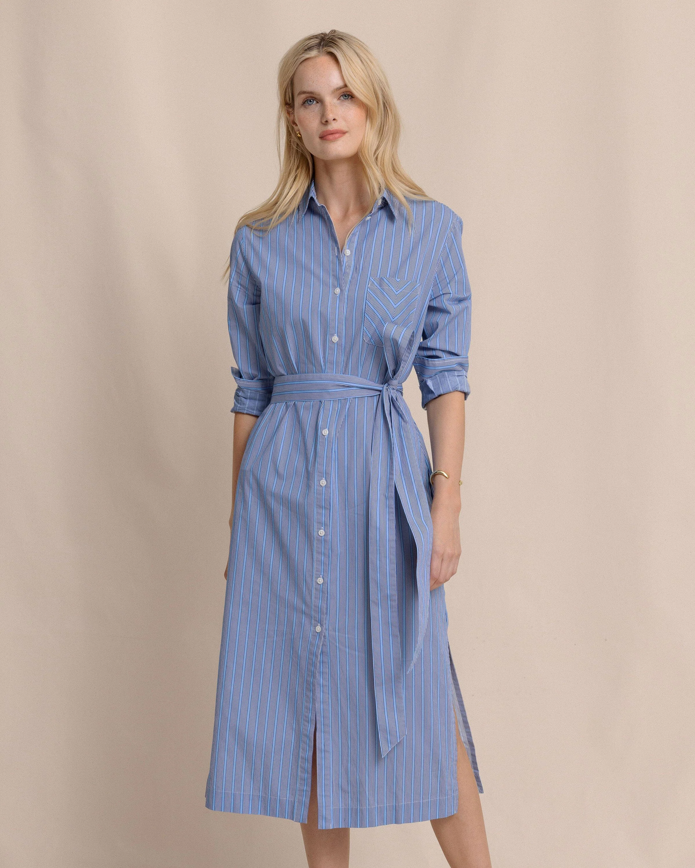 Trista Striped Midi Shirt Dress - Image 3