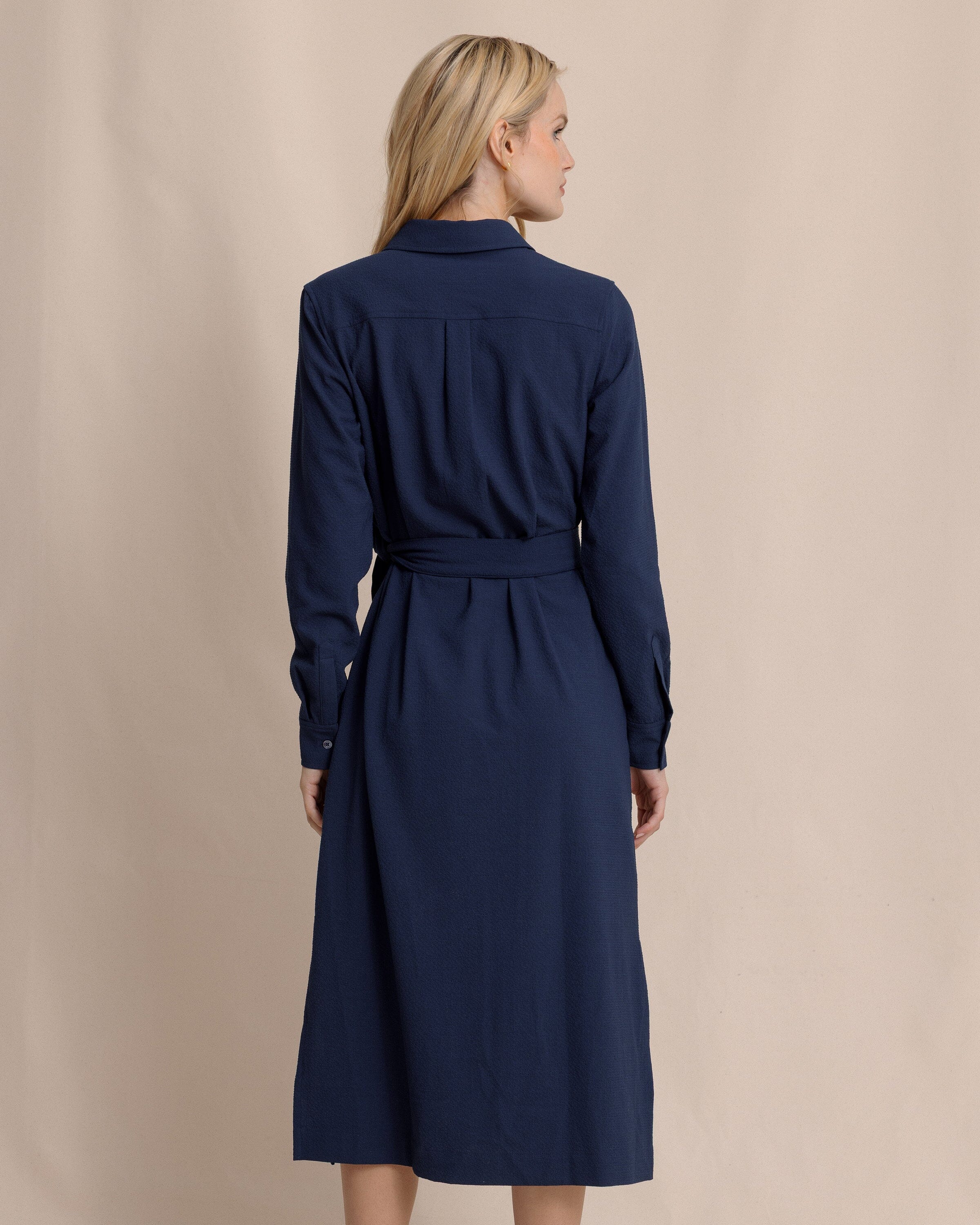 Trista Textured Midi Shirt Dress - Image 2