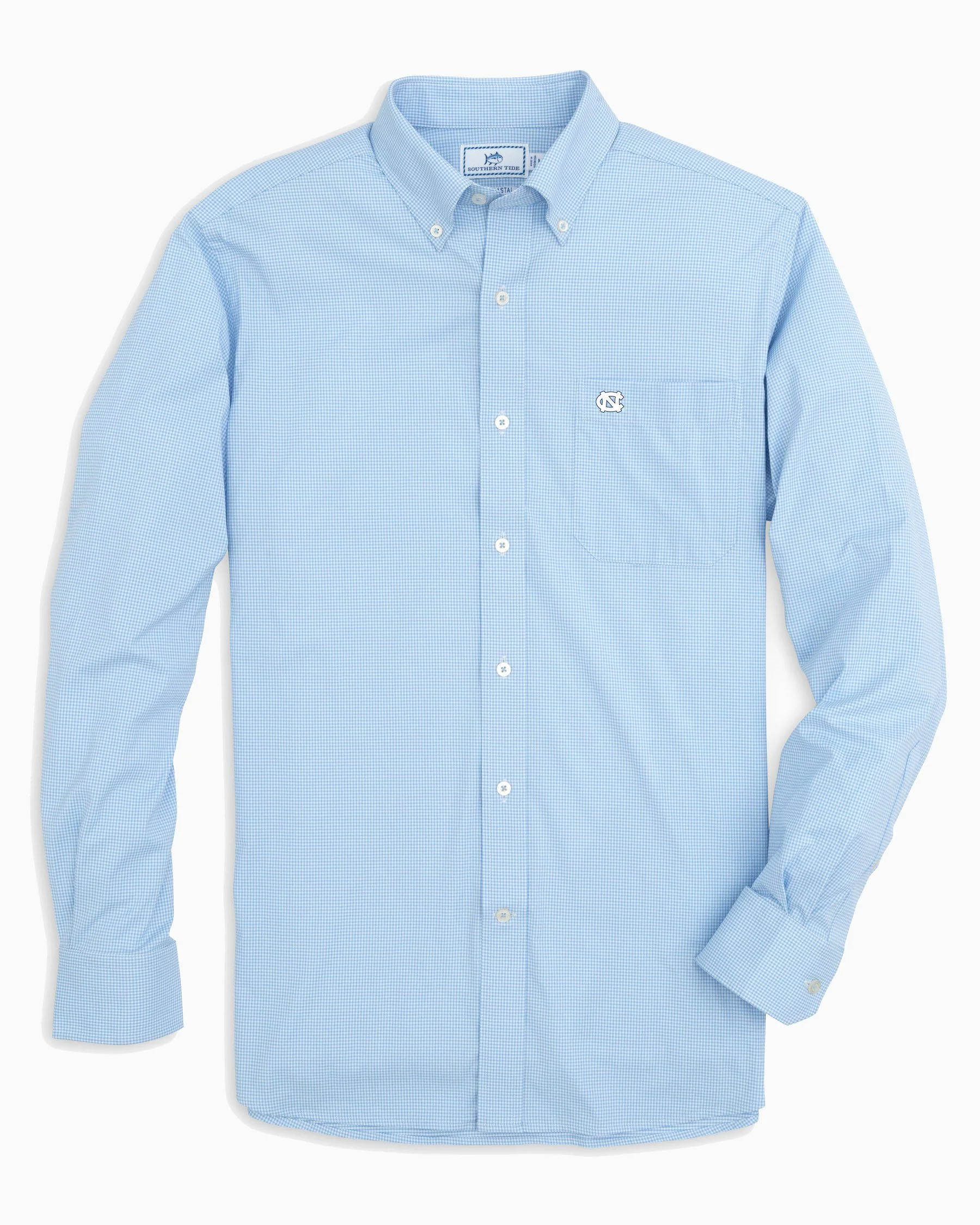 UNC Tar Heels Gingham Button Down Shirt - Image 4