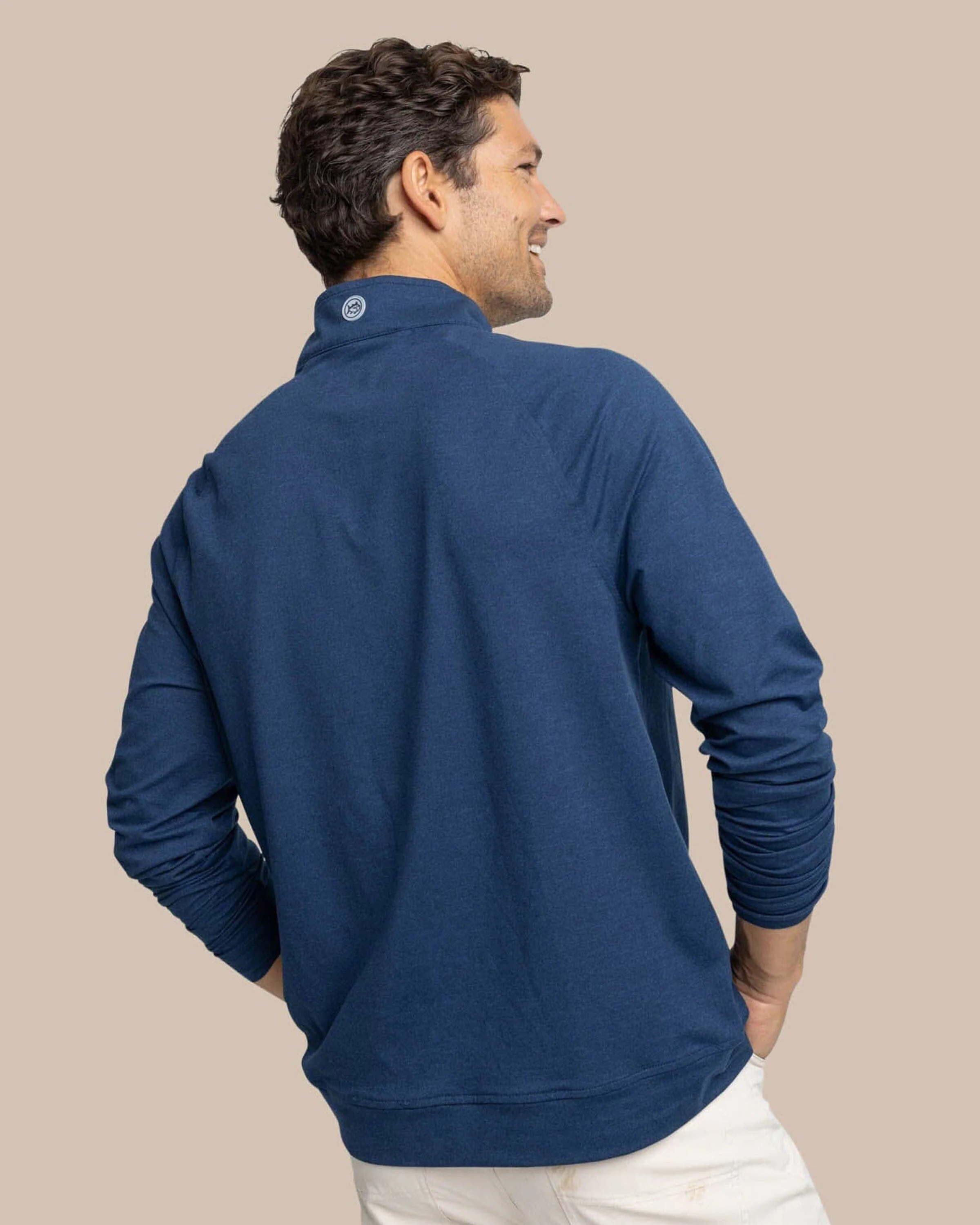 USA Flag Skipjack Cruiser Heather Quarter Zip - Image 4