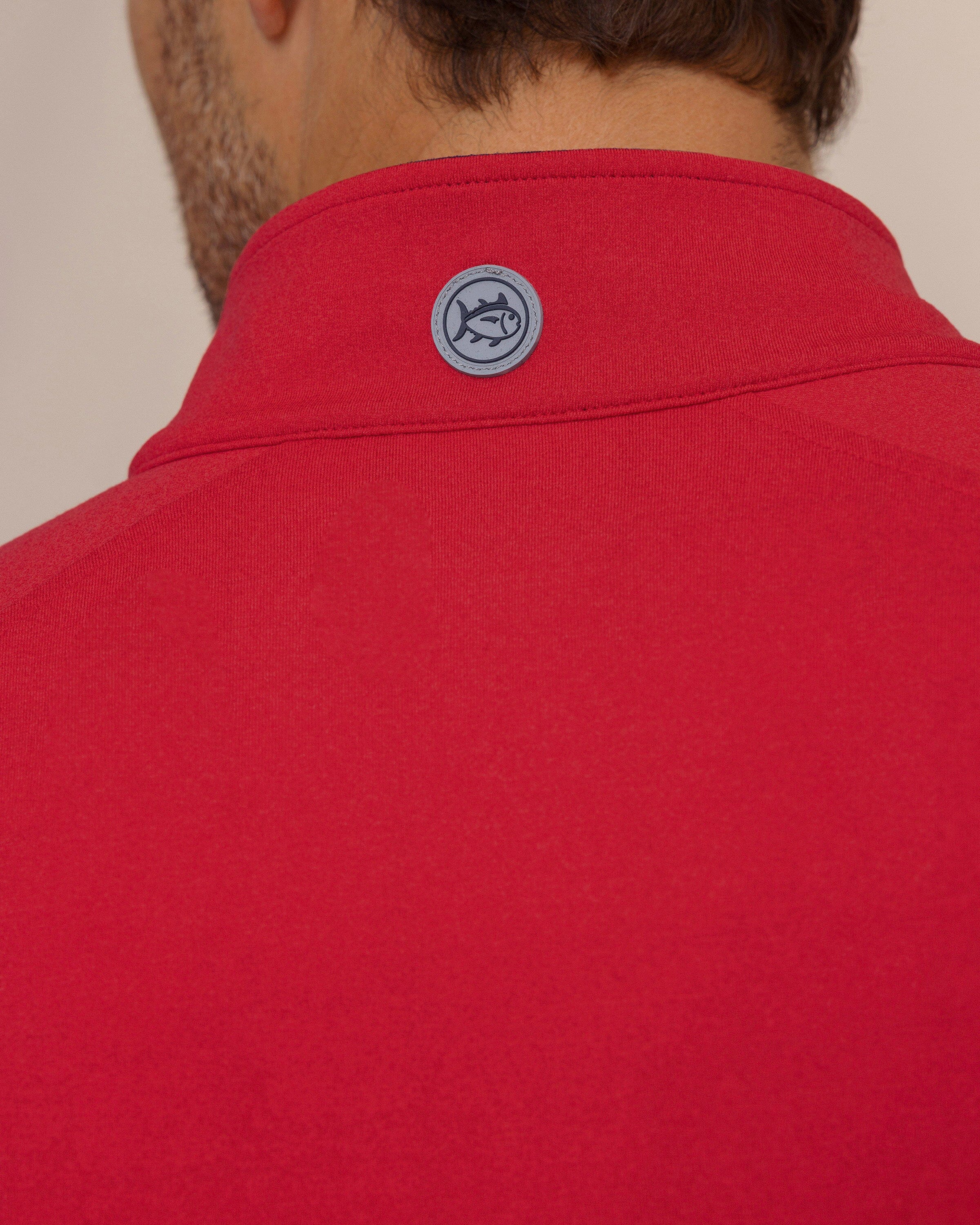 USA Flag Skipjack Cruiser Heather Quarter Zip - Image 7
