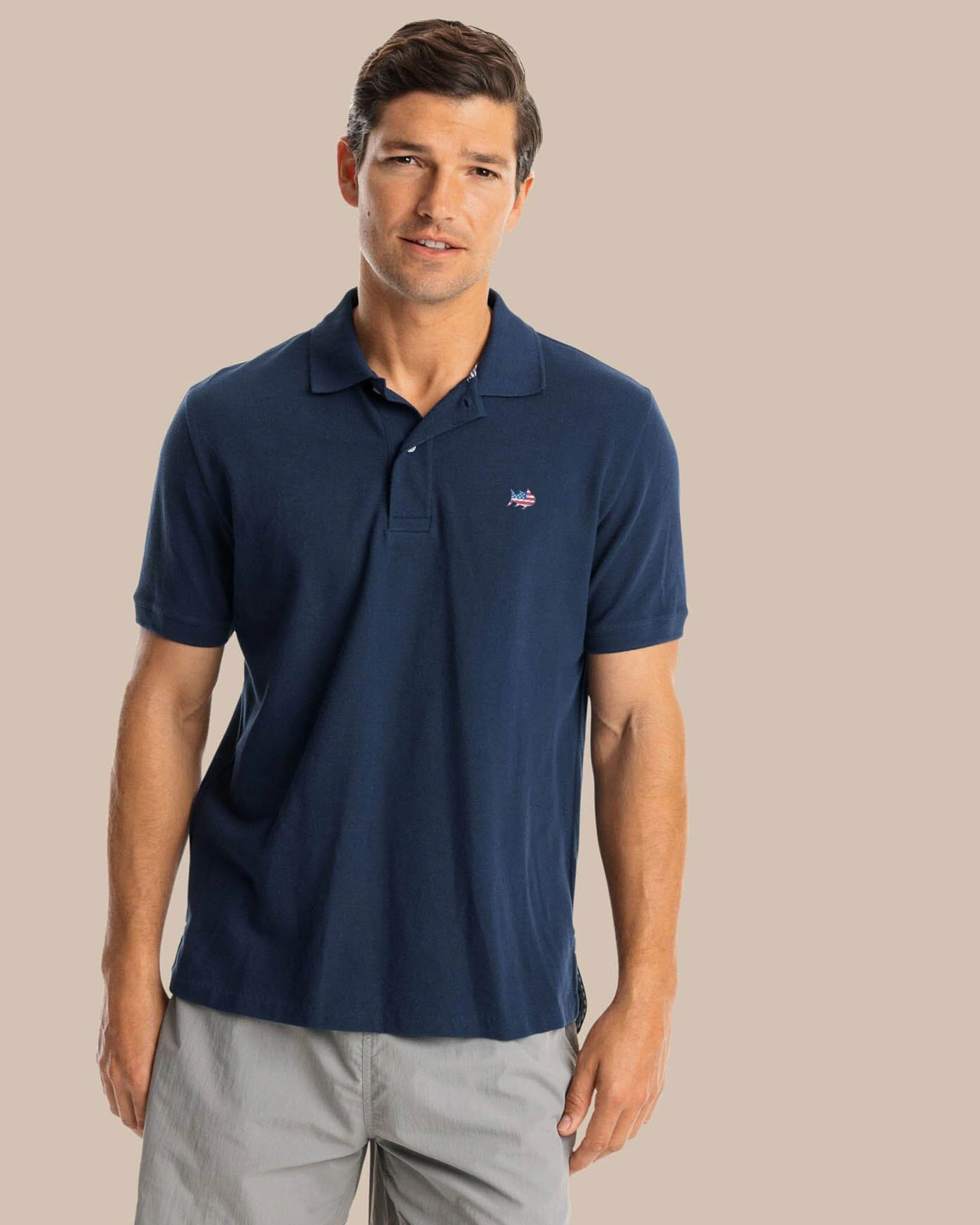 USA Flag Skipjack Polo