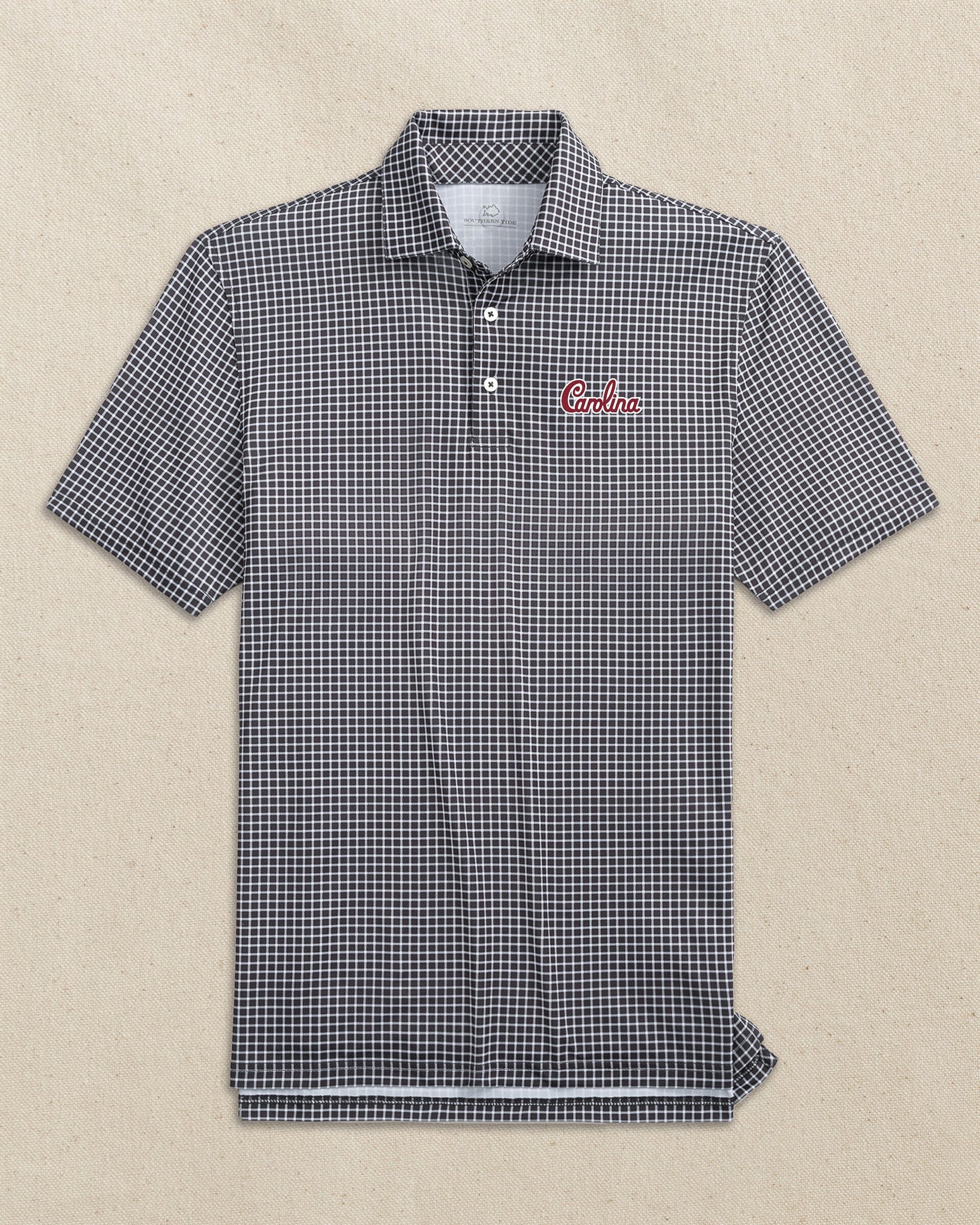 USC Gamecocks Carolina Script Driver Dunes Edge Plaid Polo - Image 4