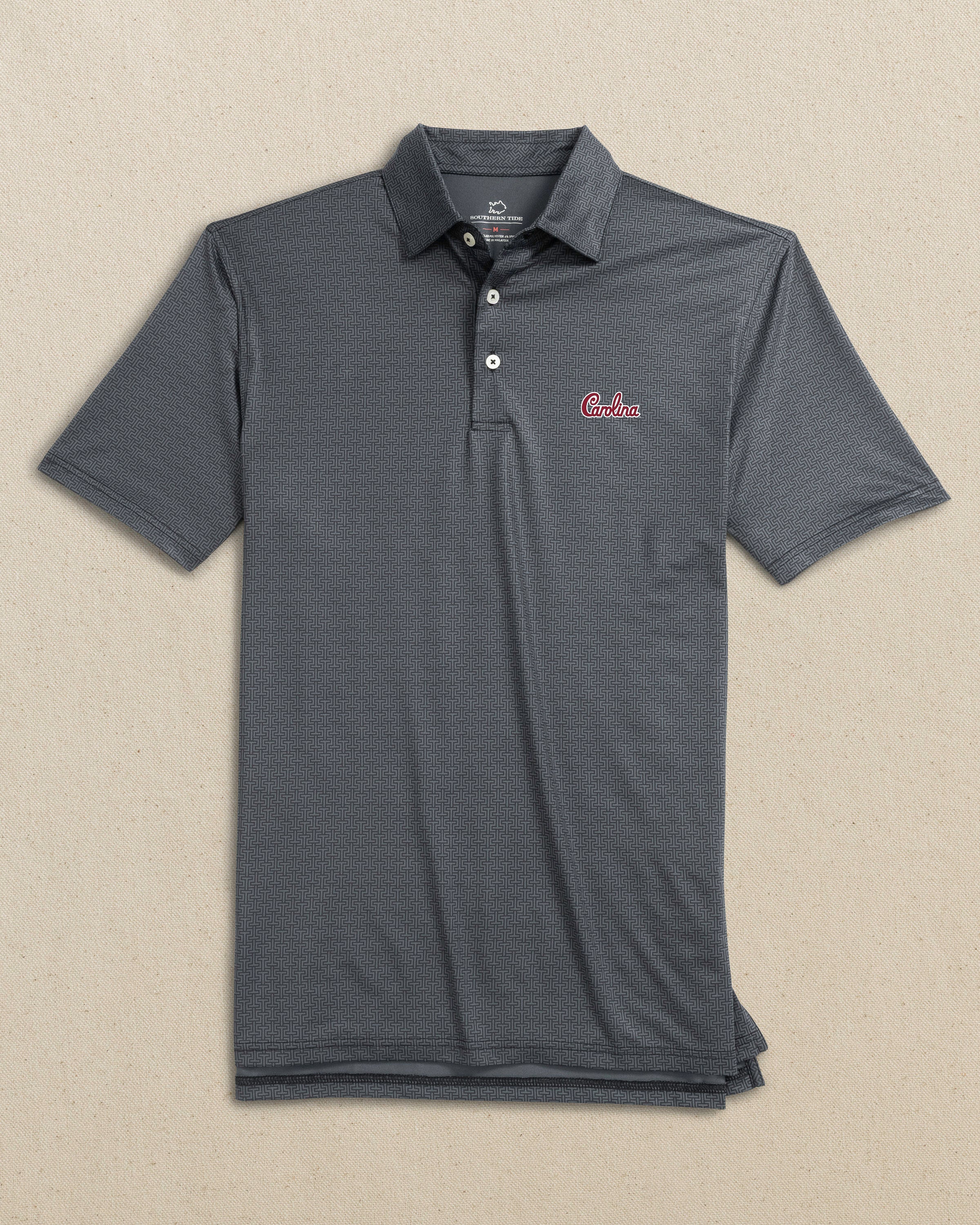 USC Gamecocks Driver ST Geo Printed Polo - Carolina Script