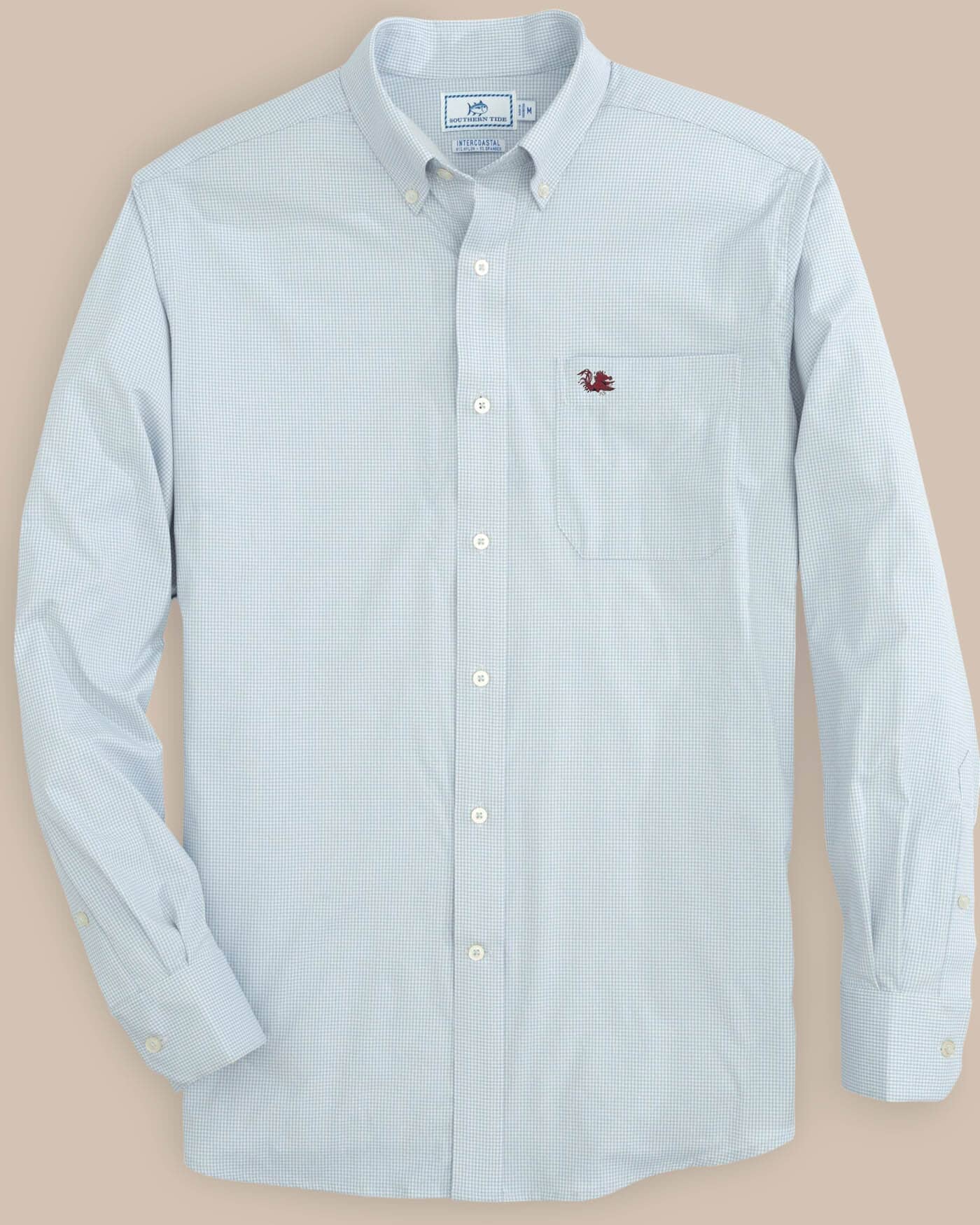 USC Gamecocks Gingham Button Down Shirt - Image 4