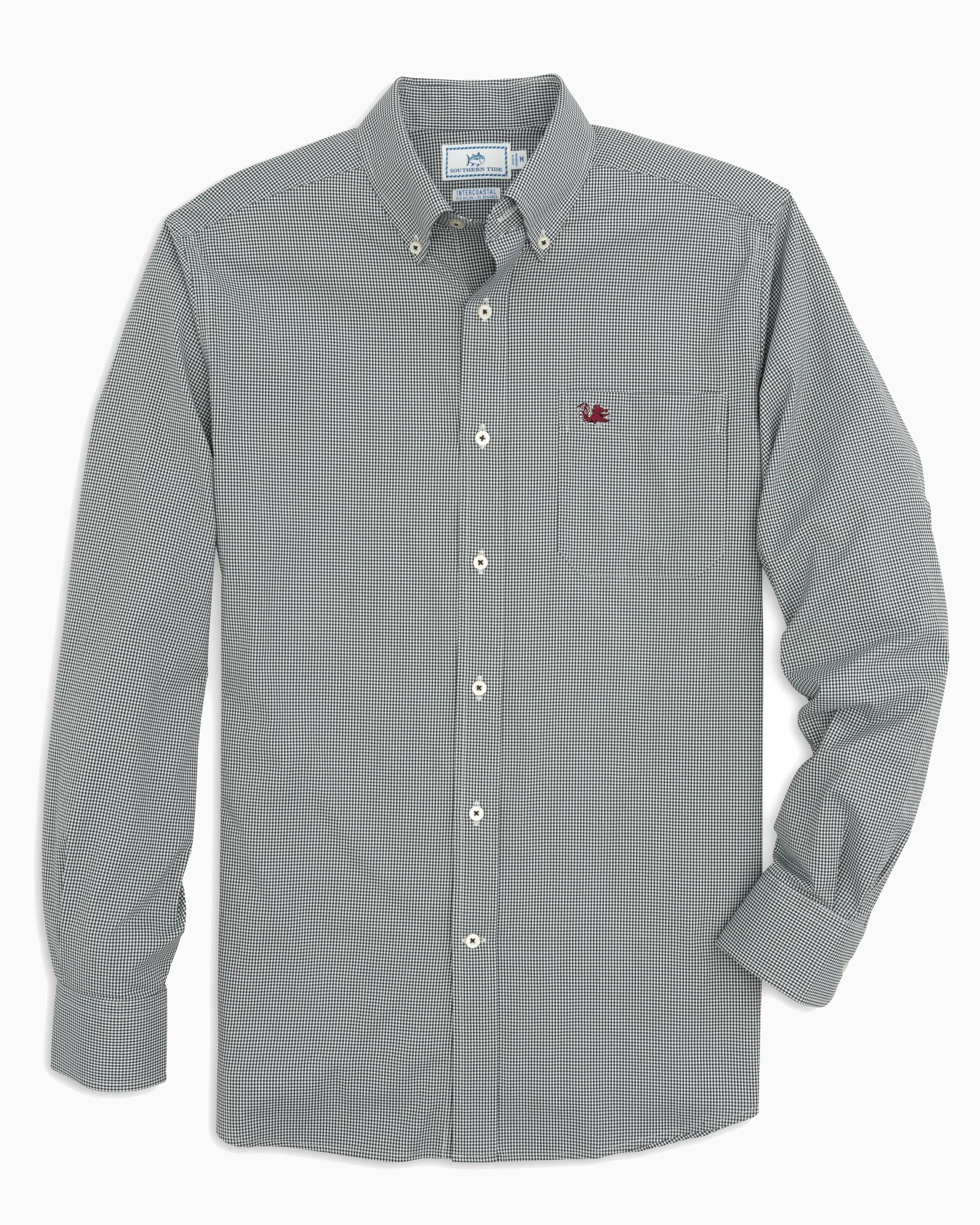 USC Gamecocks Gingham Button Down Shirt - Image 7