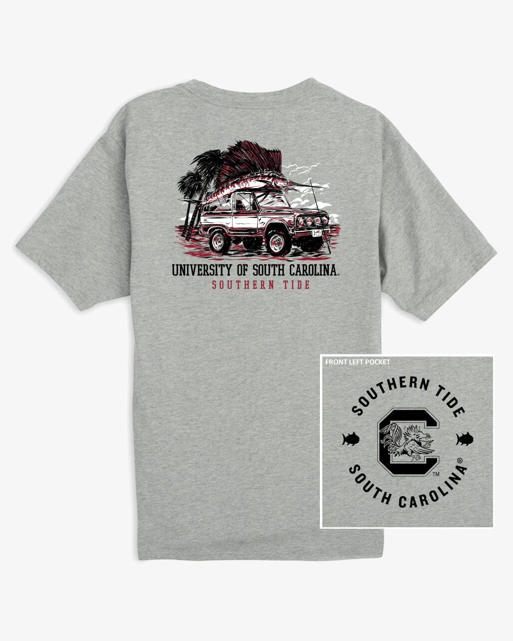 USC Gamecocks Trophy Catch Heather T-Shirt - Image 3