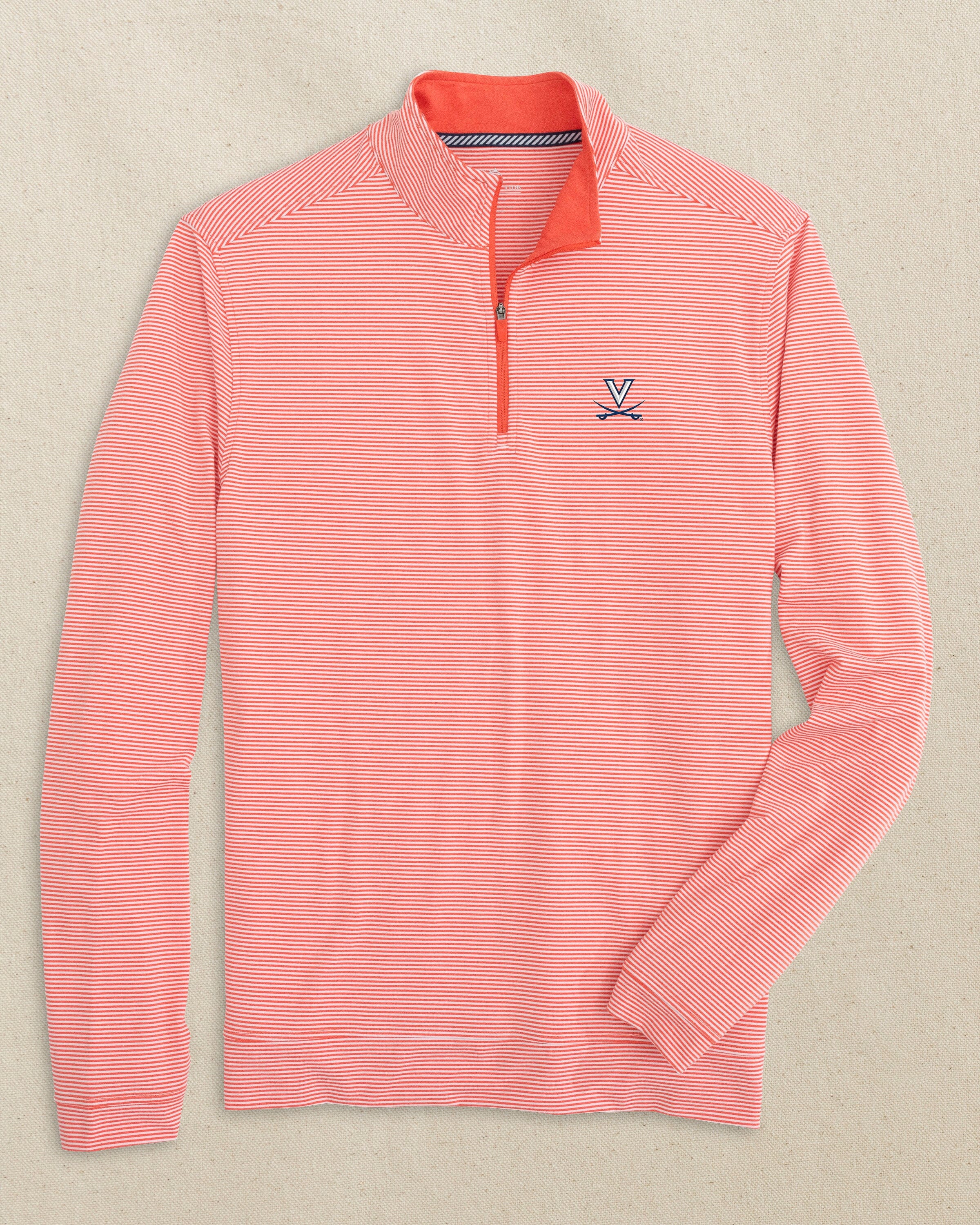 UVA Cavaliers Cruiser Micro-Stripe Heather Quarter Zip - Image 3