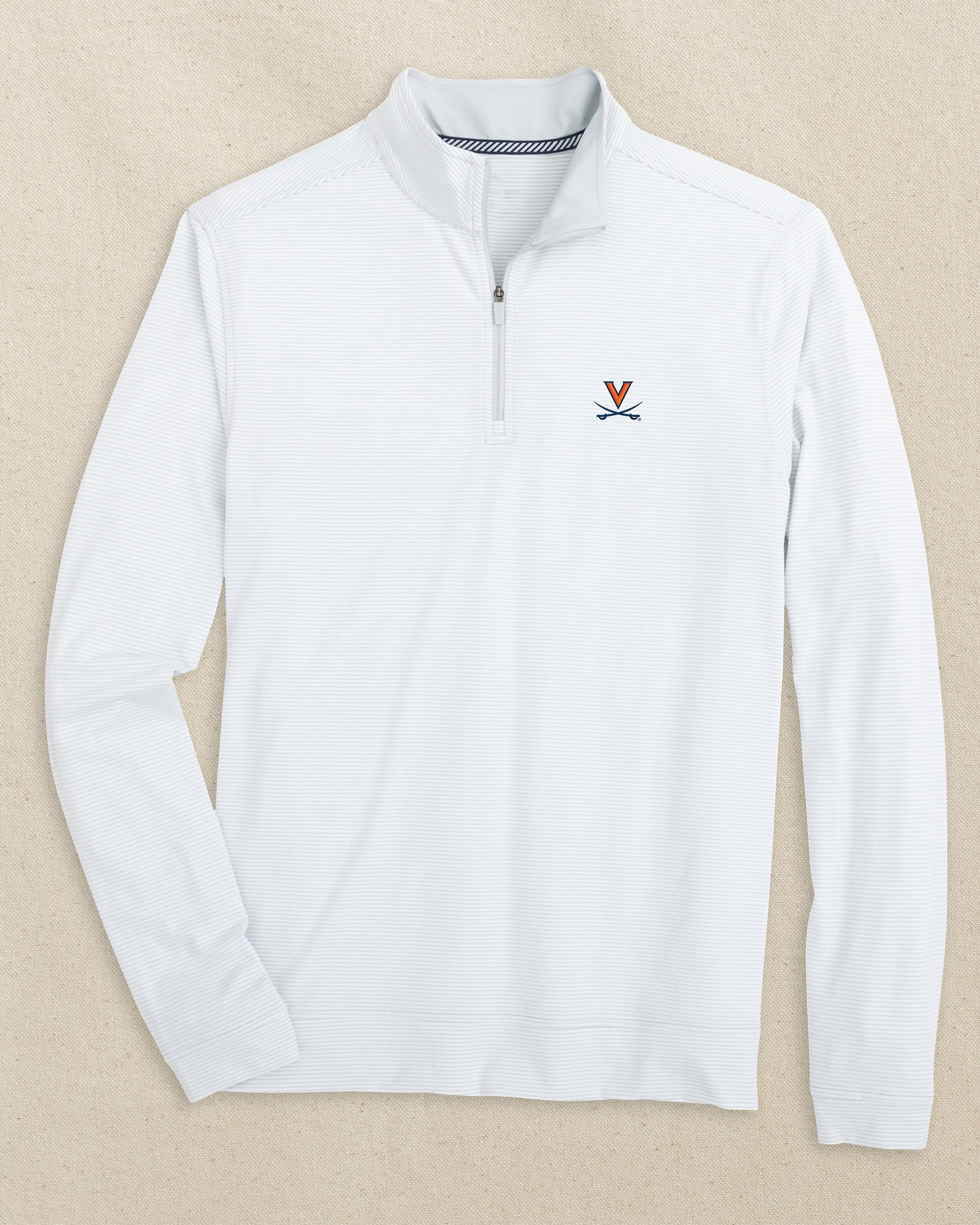 UVA Cavaliers Cruiser Micro-Stripe Heather Quarter Zip - Image 5