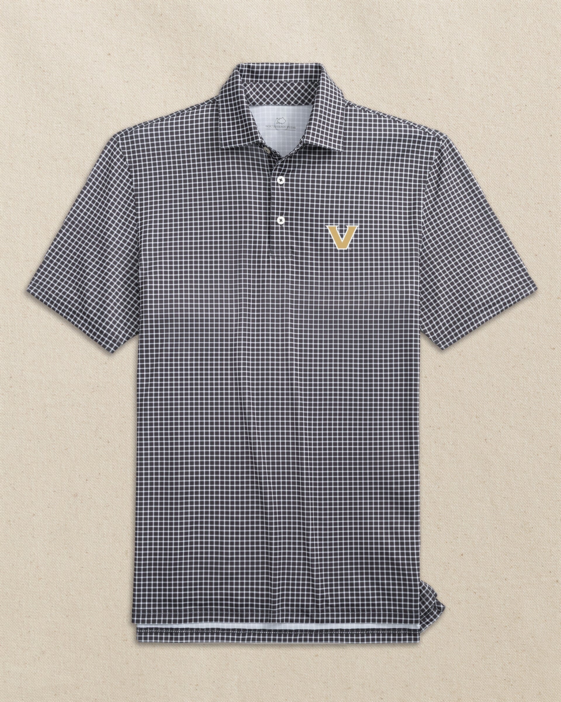 Vanderbilt Commodores Driver Dunes Edge Plaid Polo