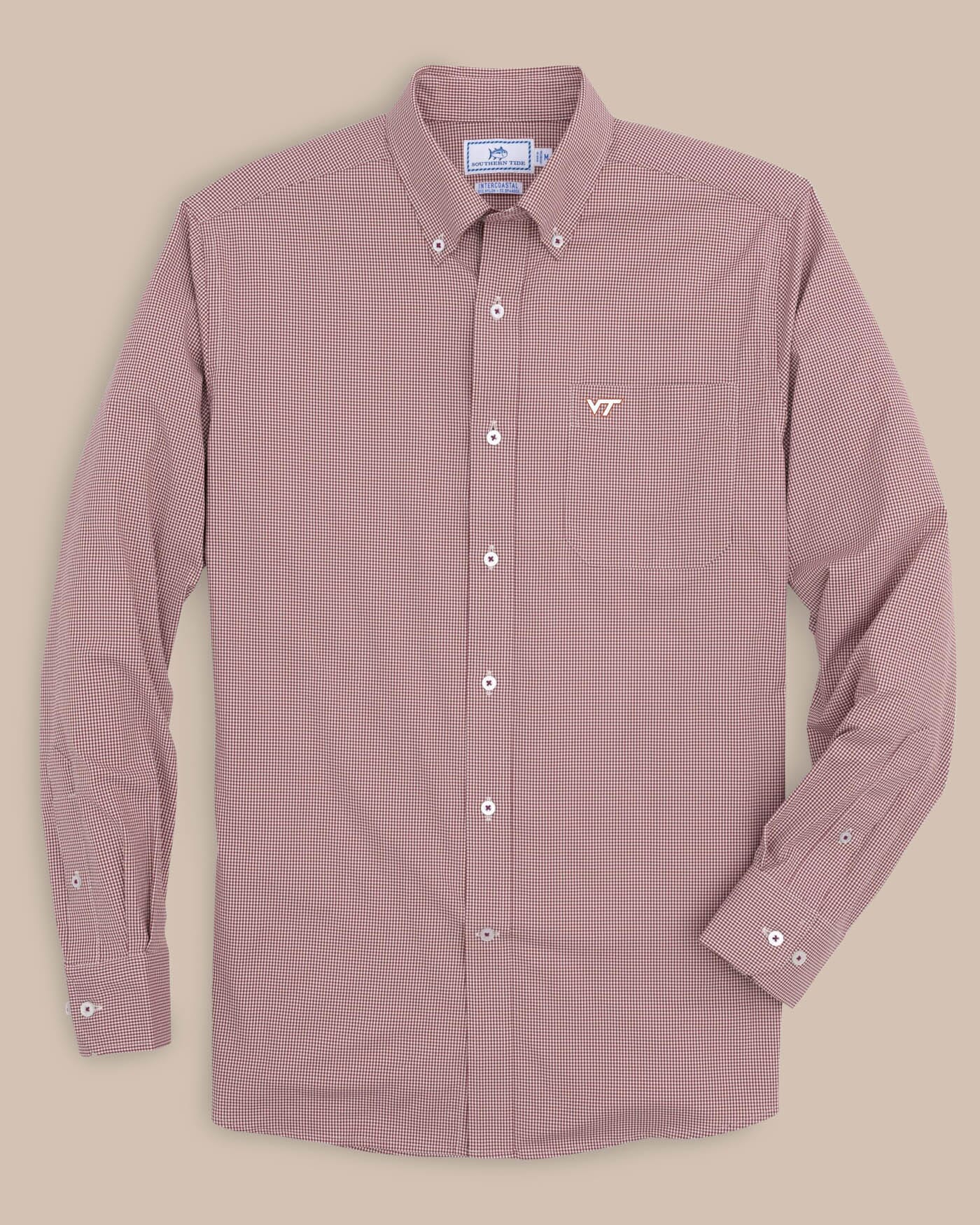 Virginia Tech Hokies Gingham Button Down Shirt - Image 3