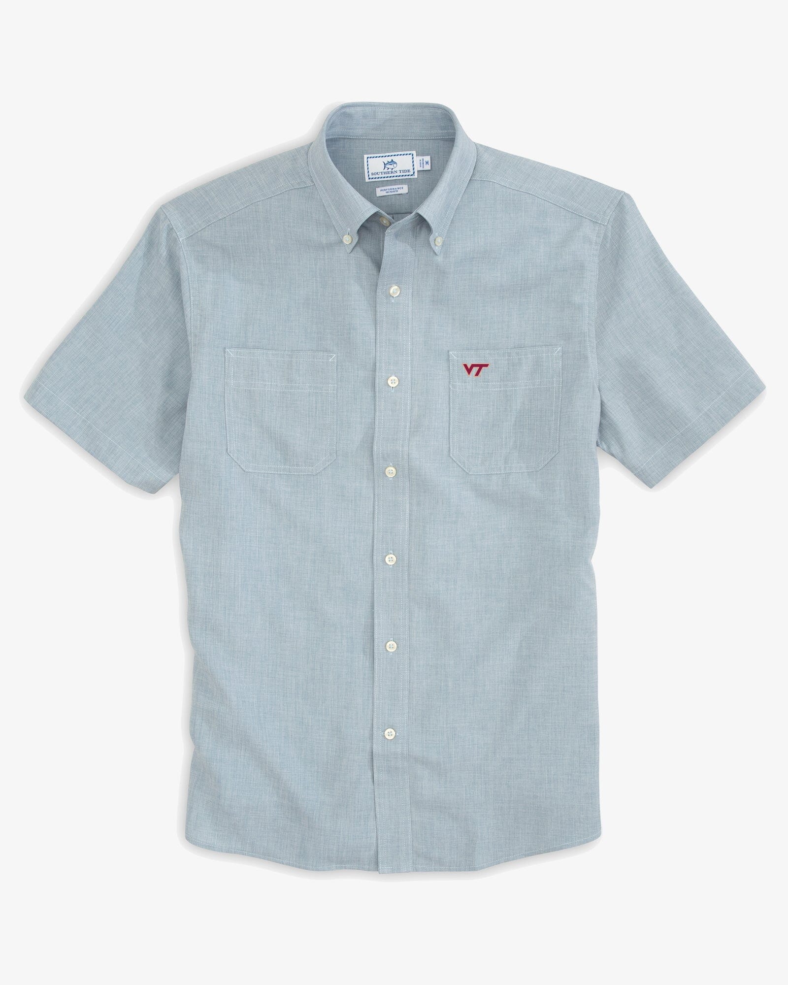 Virginia Tech Hokies Short Sleeve Button Down Dock Shirt - Image 3