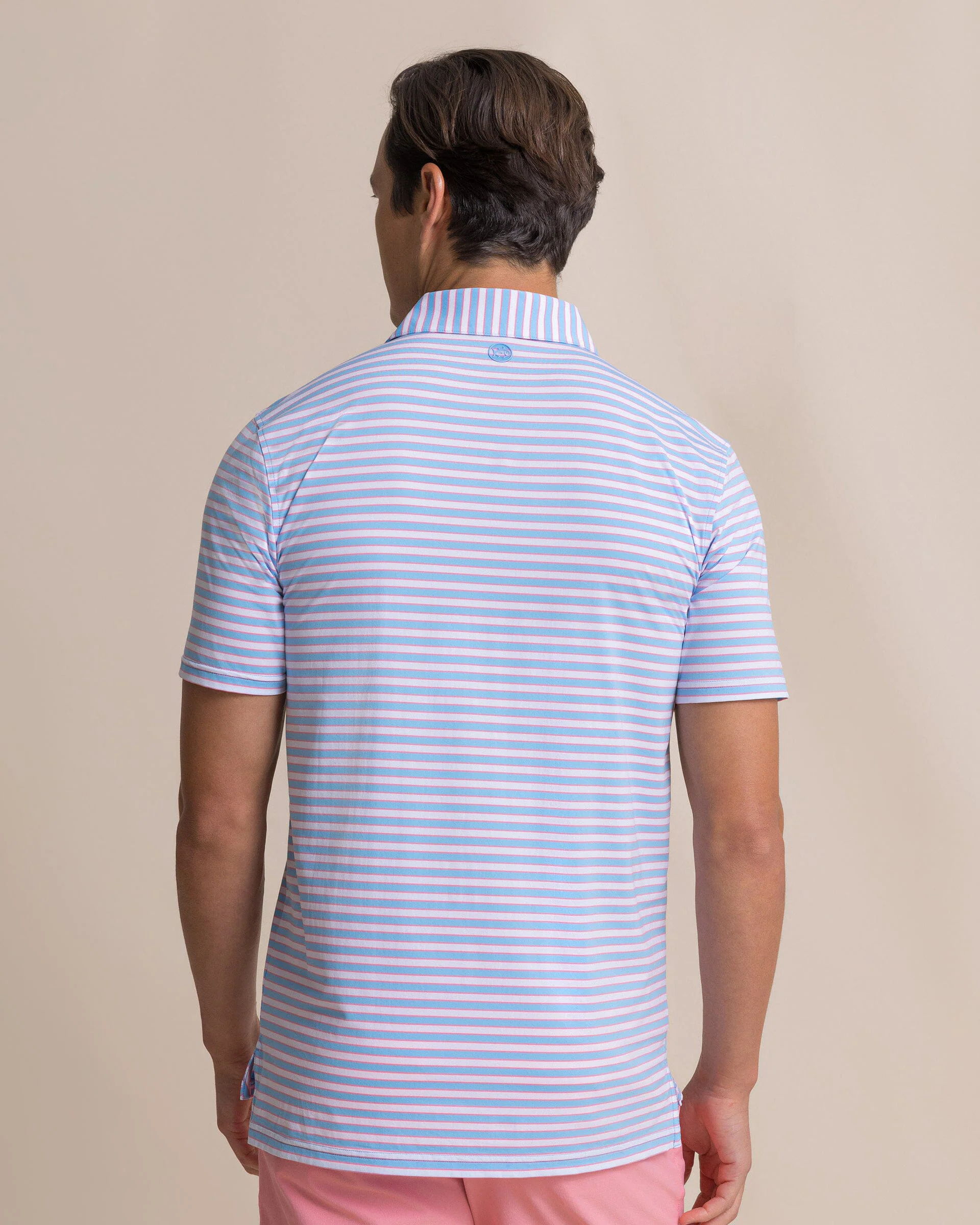 Water Way Stripe Coastal Breeze® Performance Polo - Image 11
