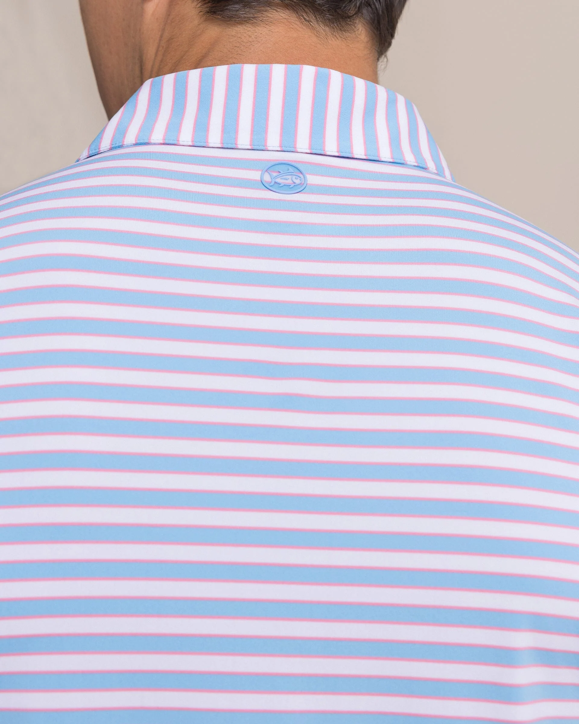 Water Way Stripe Coastal Breeze® Performance Polo - Image 12