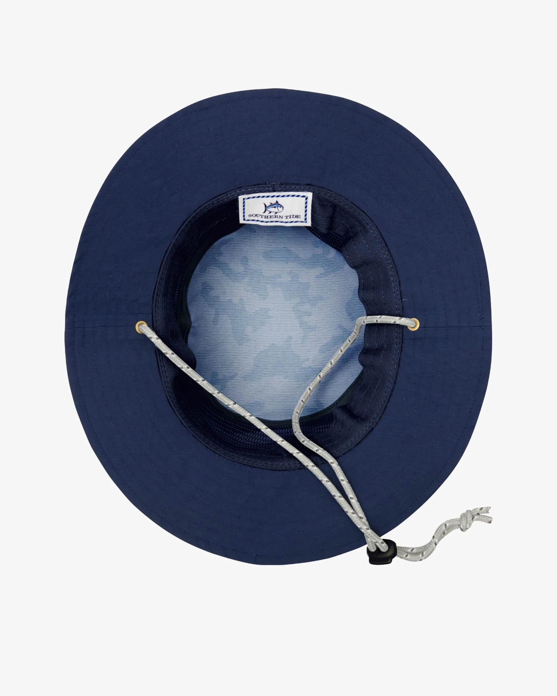 Waterway Camo Print Performance Sun Hat - Navy - Image 7
