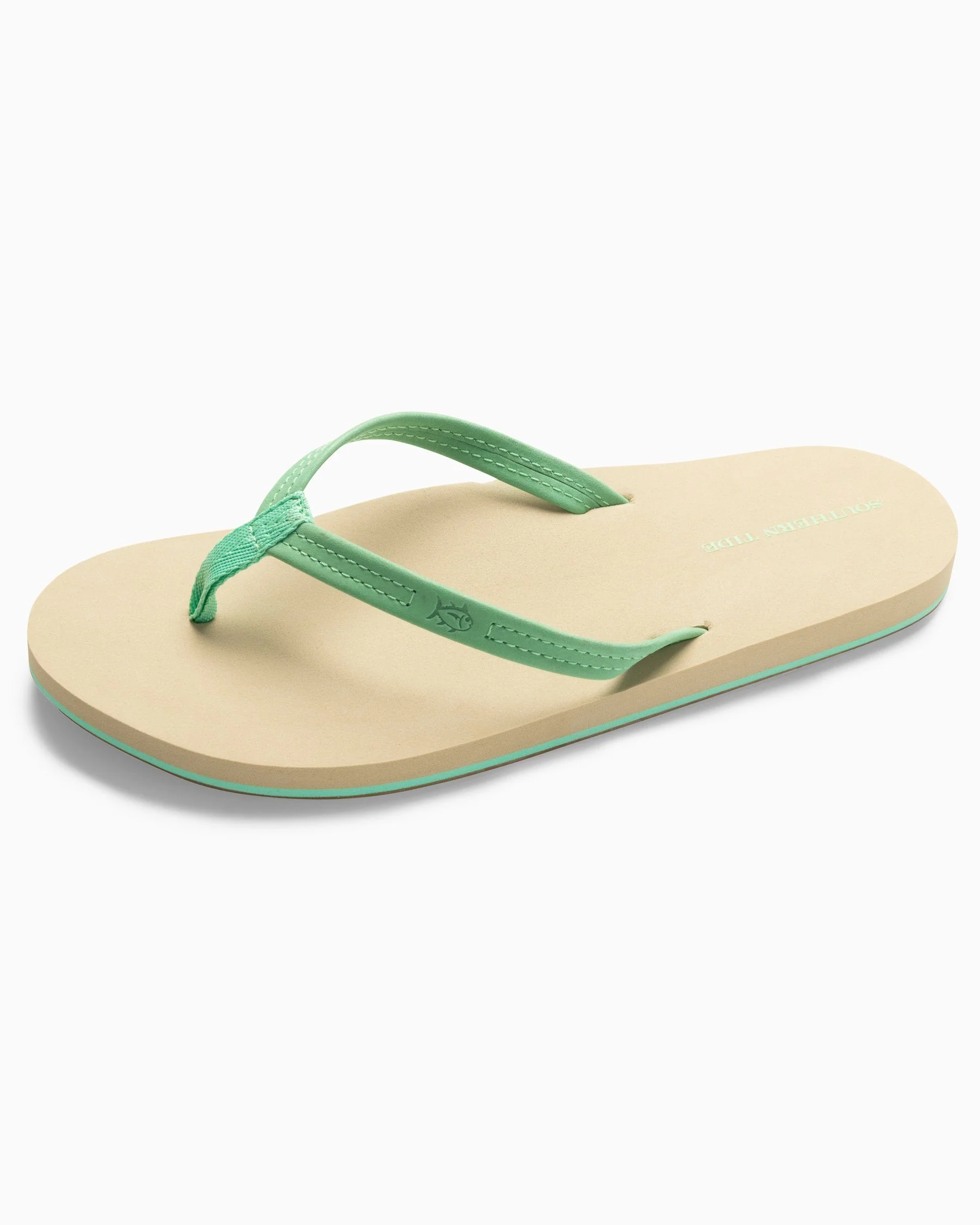 Womens Starboard Green Leather Weekend Flipjacks - Image 4